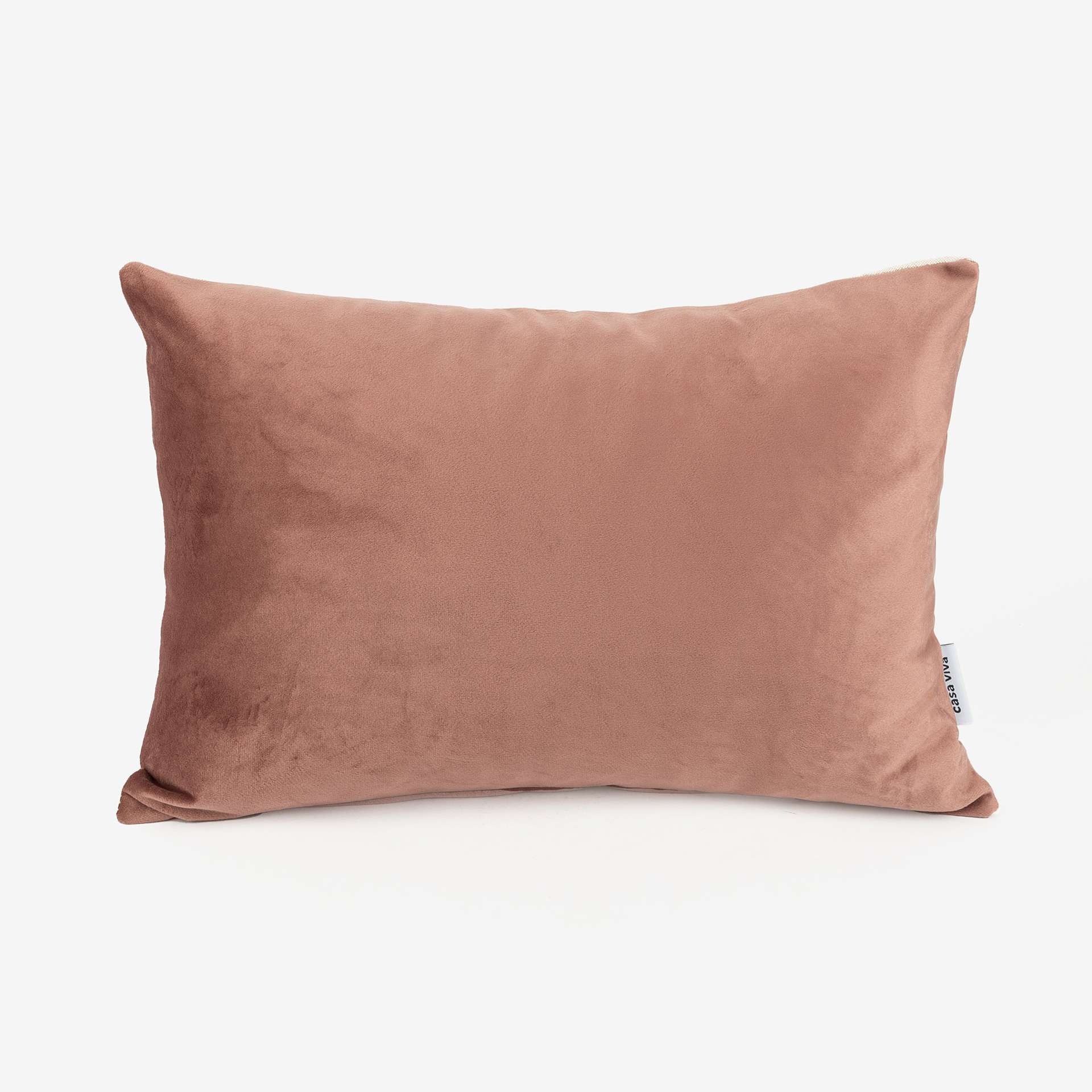 Funda de coj&iacute;n velvet rosa 30x45cm