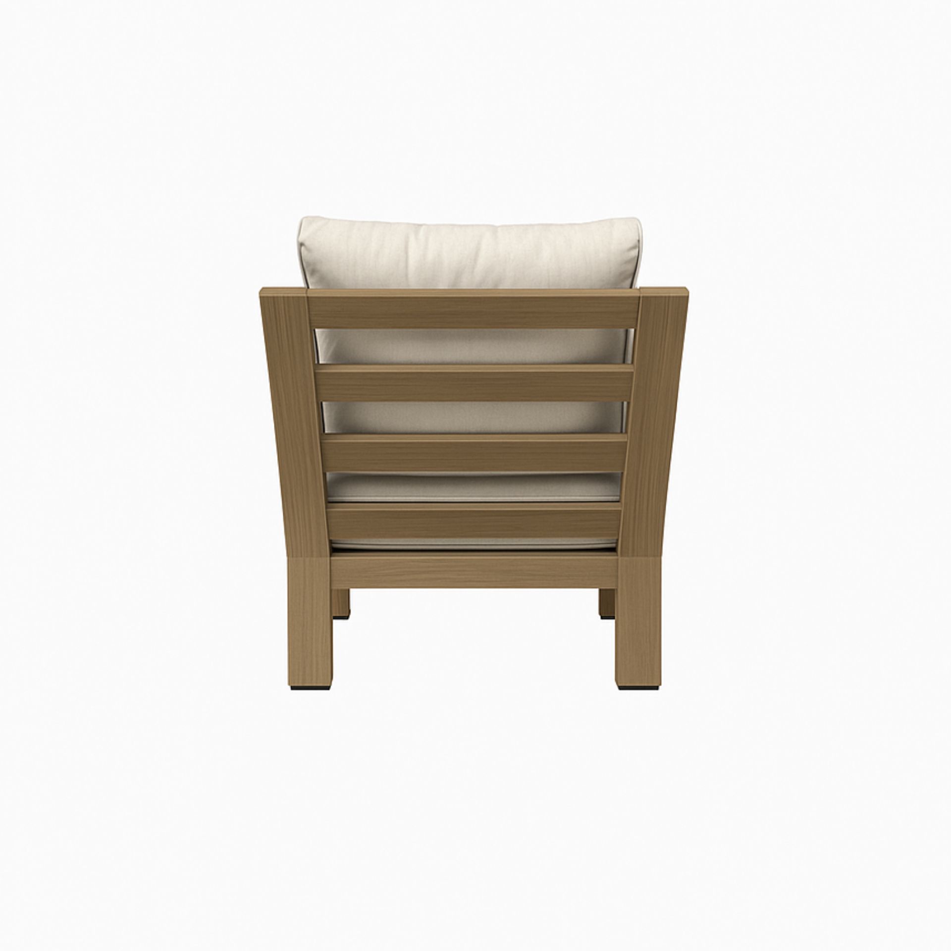 Butaca de jardín de aluminio efecto madera Durres 79x84x80cm