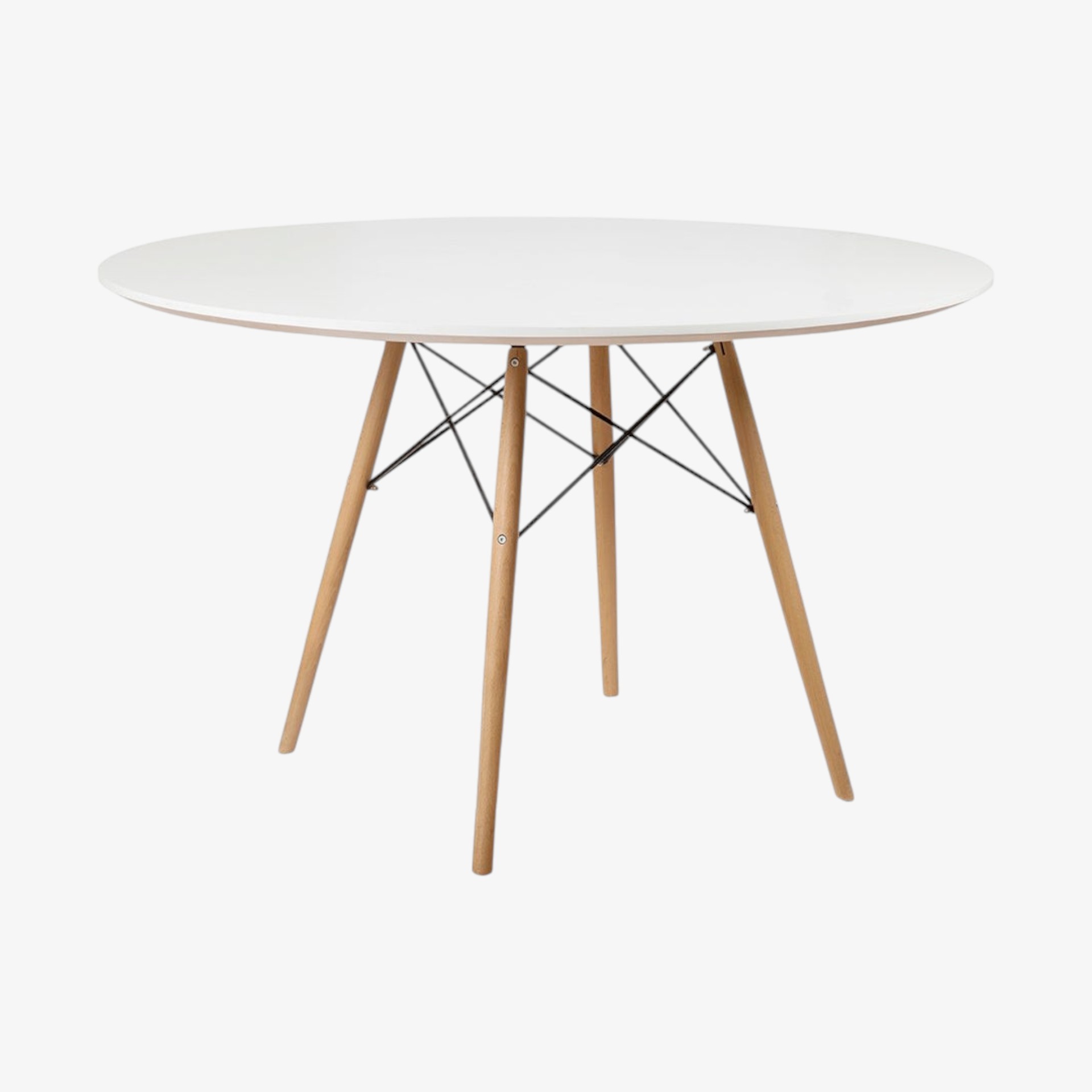 Mesa de comedor de madera blanca Leisure Ø120x75cm