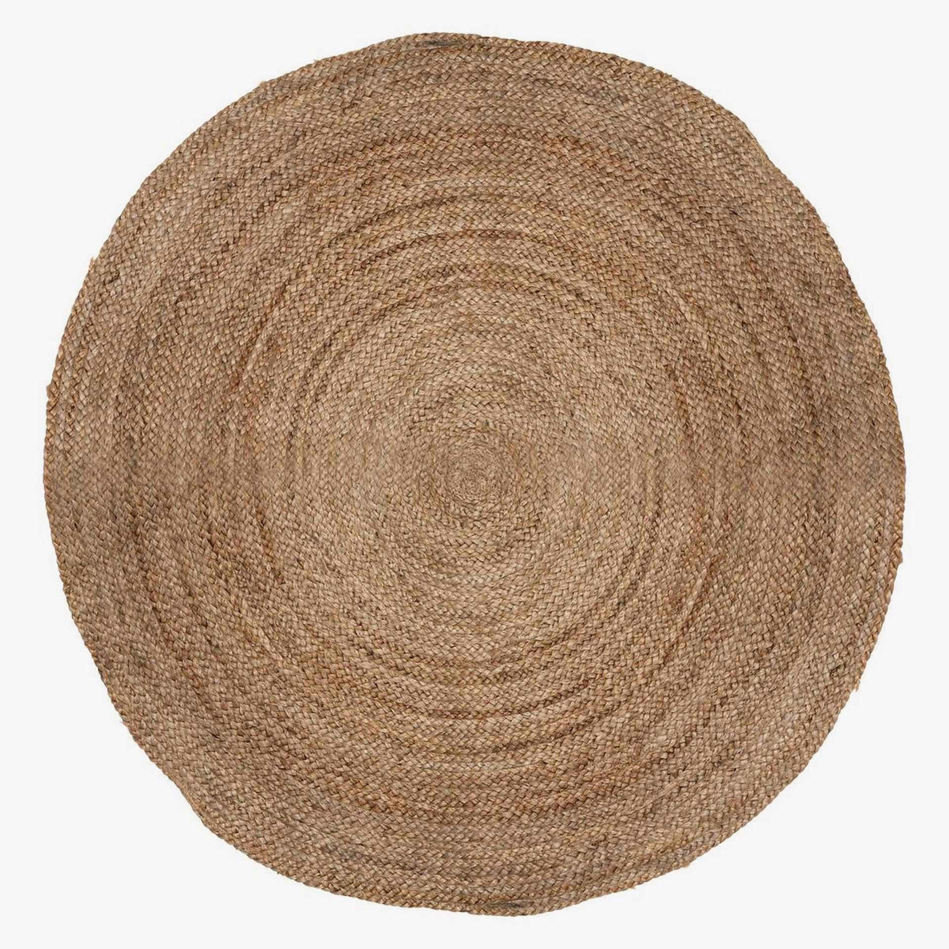 Alfombra de yute natural beige &Oslash;120cm