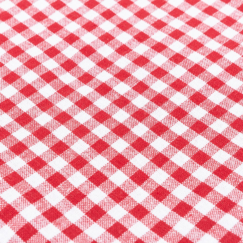 Mantel de algod&oacute;n vichy rojo 150x150cm