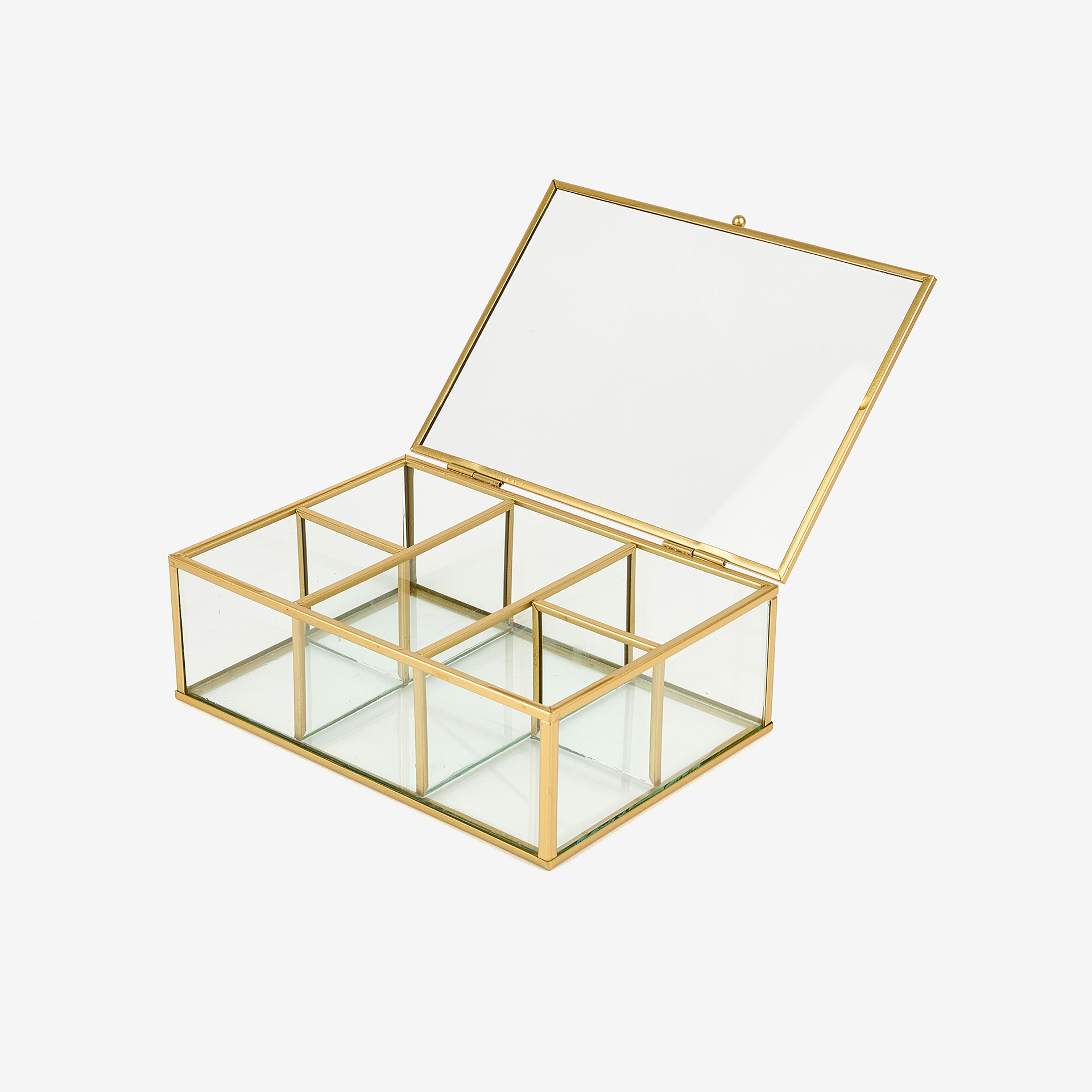 Joyero de cristal Gold 20x14x7cm