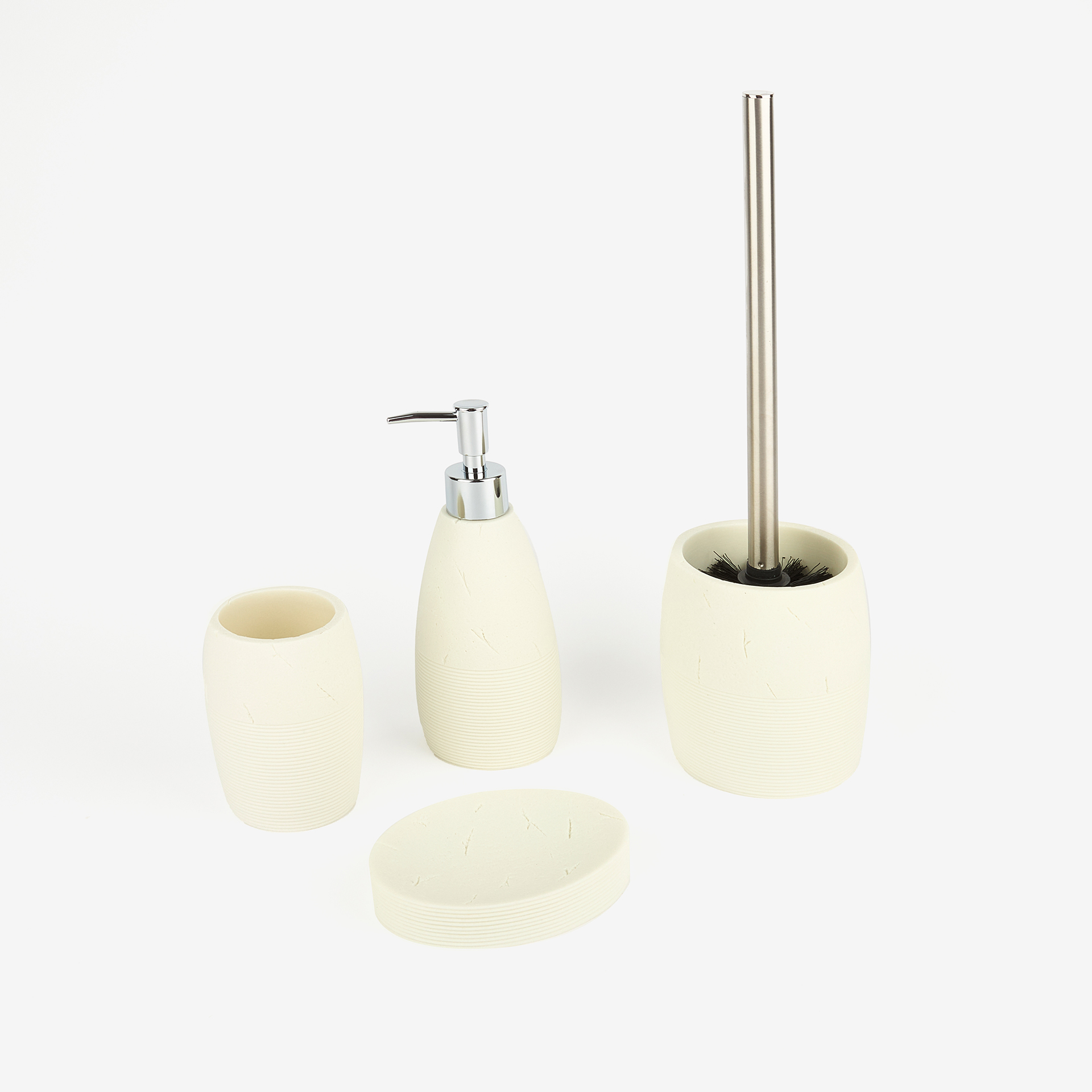 Jabonera de resina efecto piedra Apolo 13x10cm