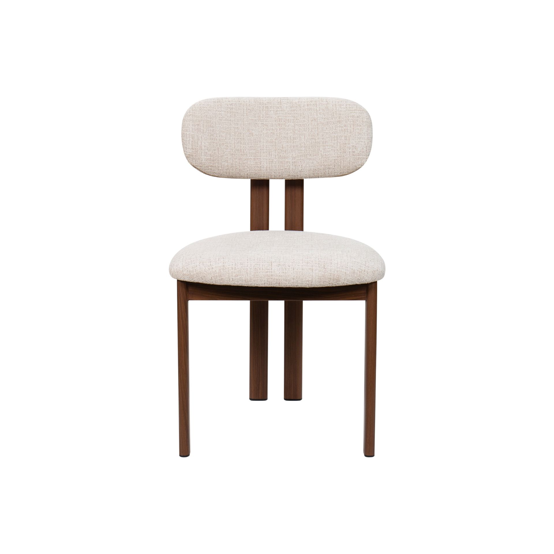 Silla de comedor efecto madera beige Gisel 53x51x81cm Clau&Chloe