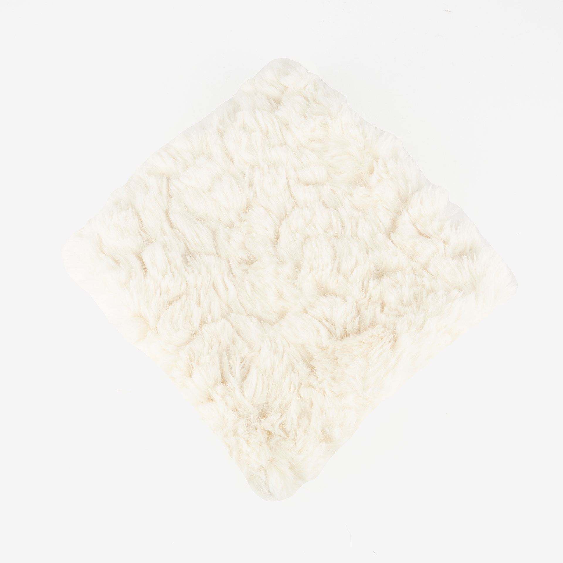 Funda de cojín de pelo blanco 45x45cm