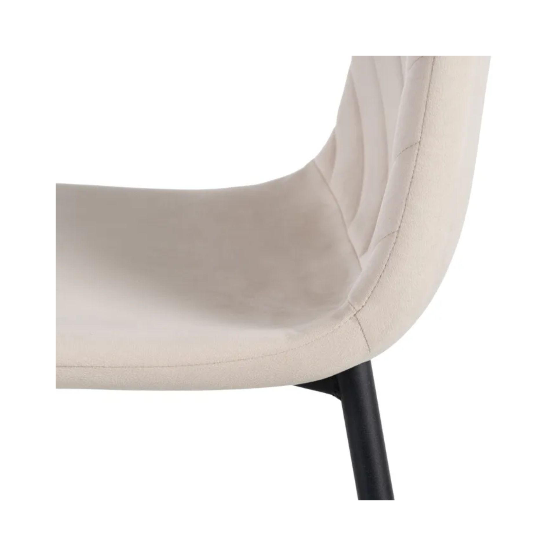 Set de 4 sillas de comedor velvet beige Izabal 55x44x88cm