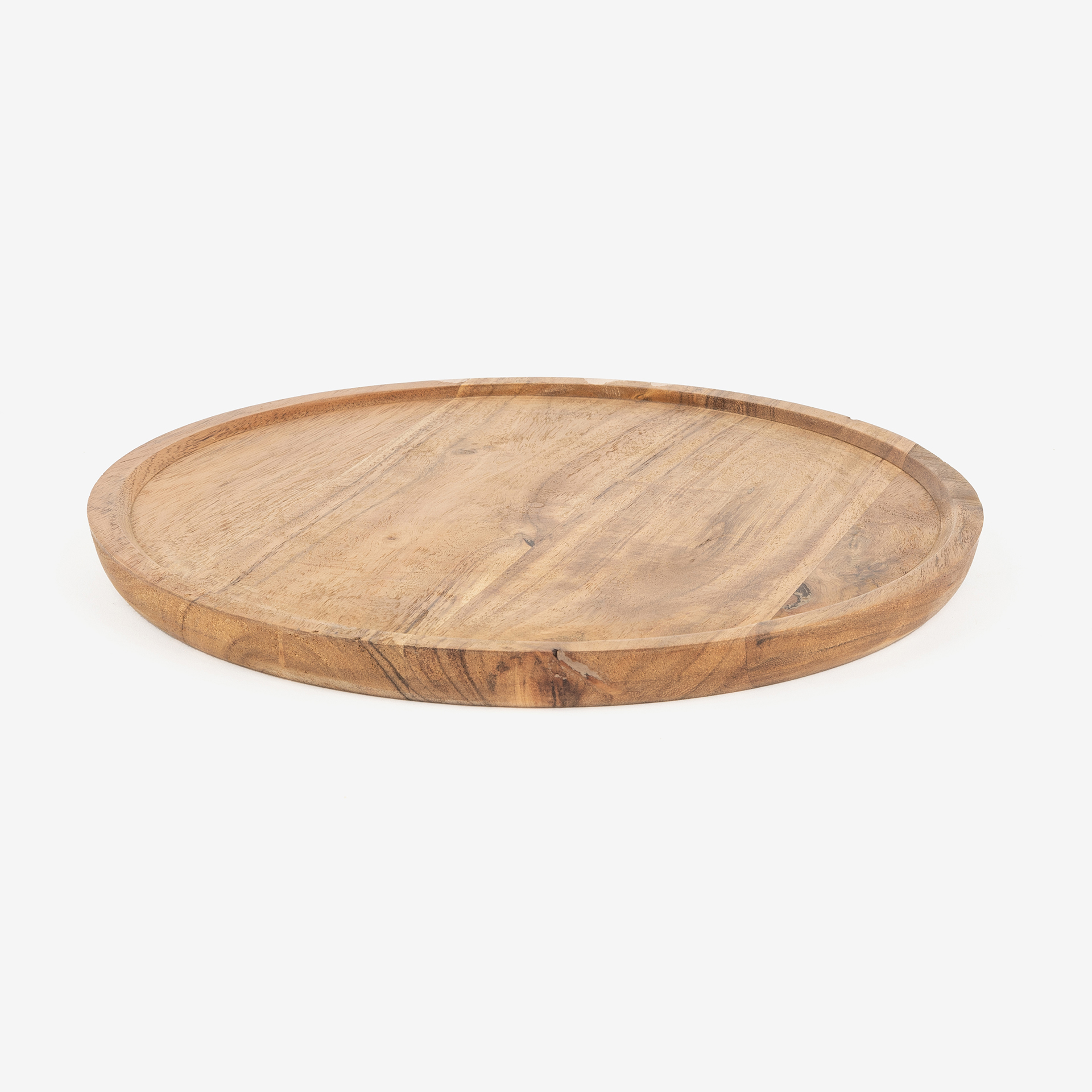 Centro de mesa de madera de acacia Salcam &Oslash;28cm