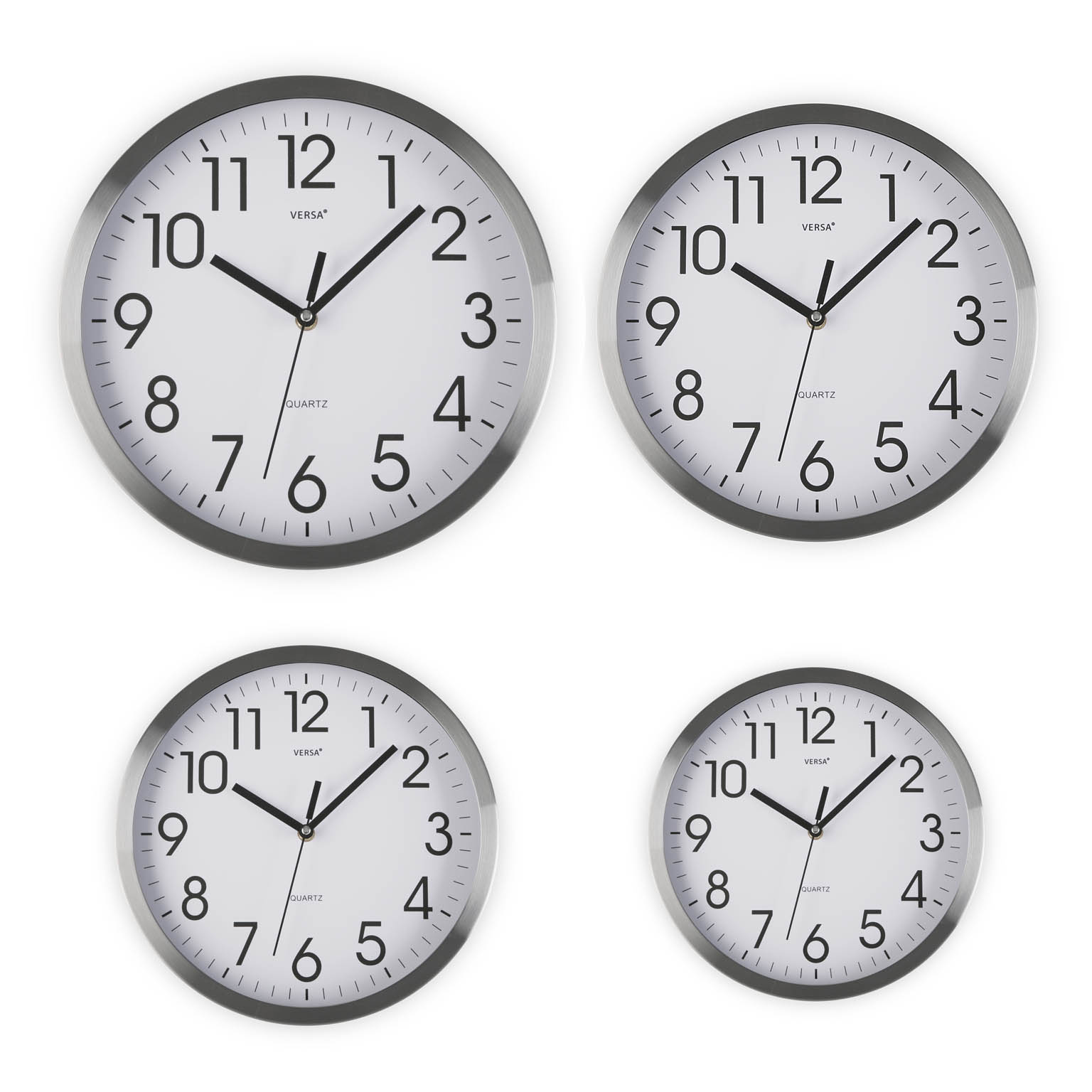 Reloj pared alum. plateado Time Ø30,5