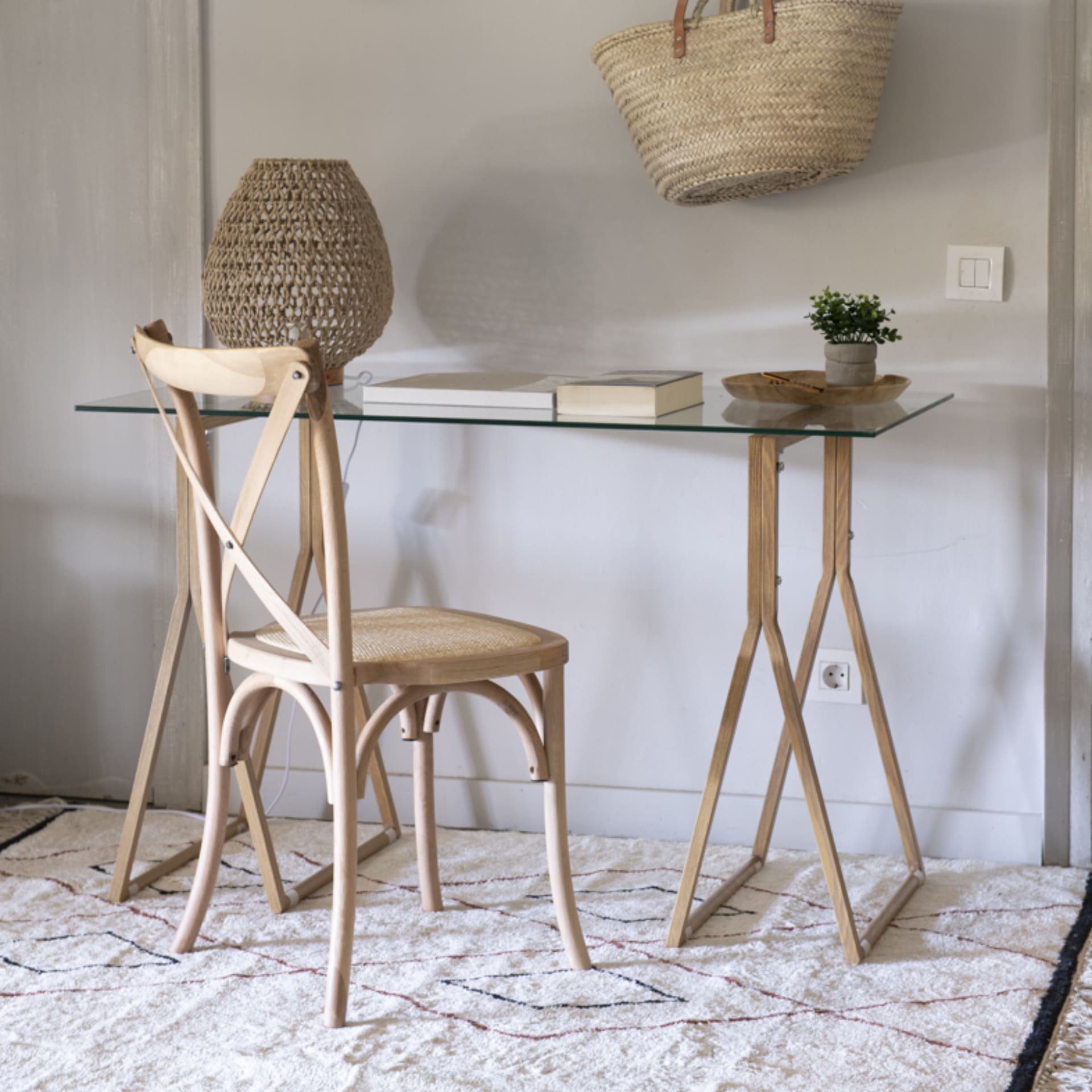 Silla de comedor de madera de roble marr&oacute;n Antique 48x52x89cm