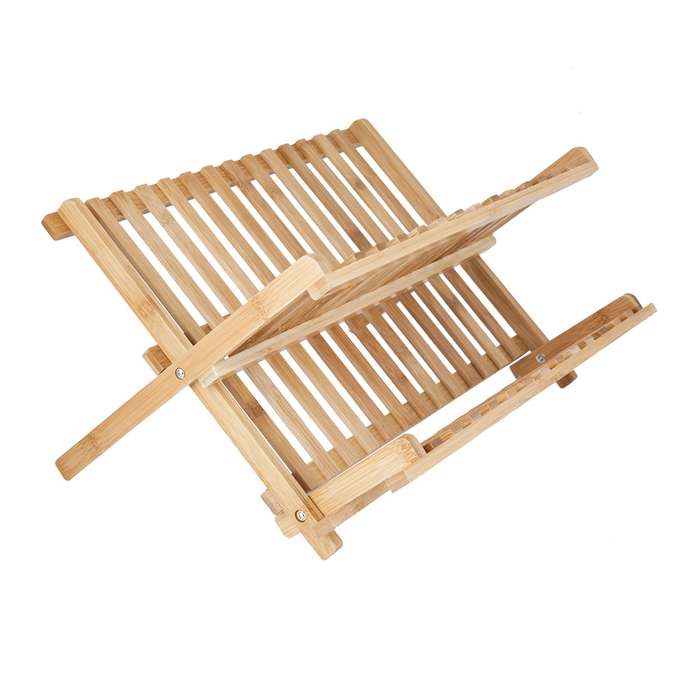 Escurreplatos plegable de bamb&uacute; Zen 45x34x26cm