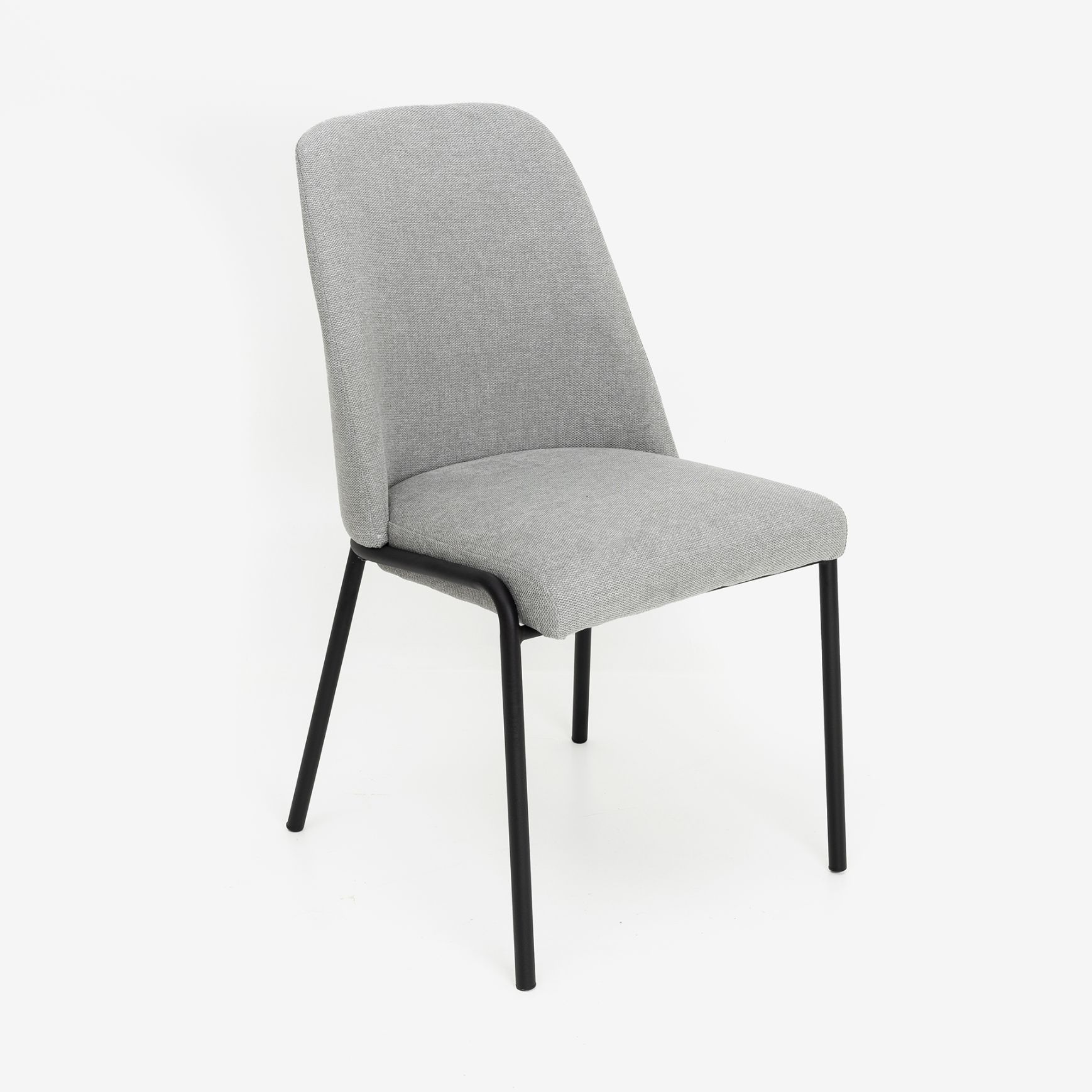 Silla de comedor gris claro Mina 49x60cm