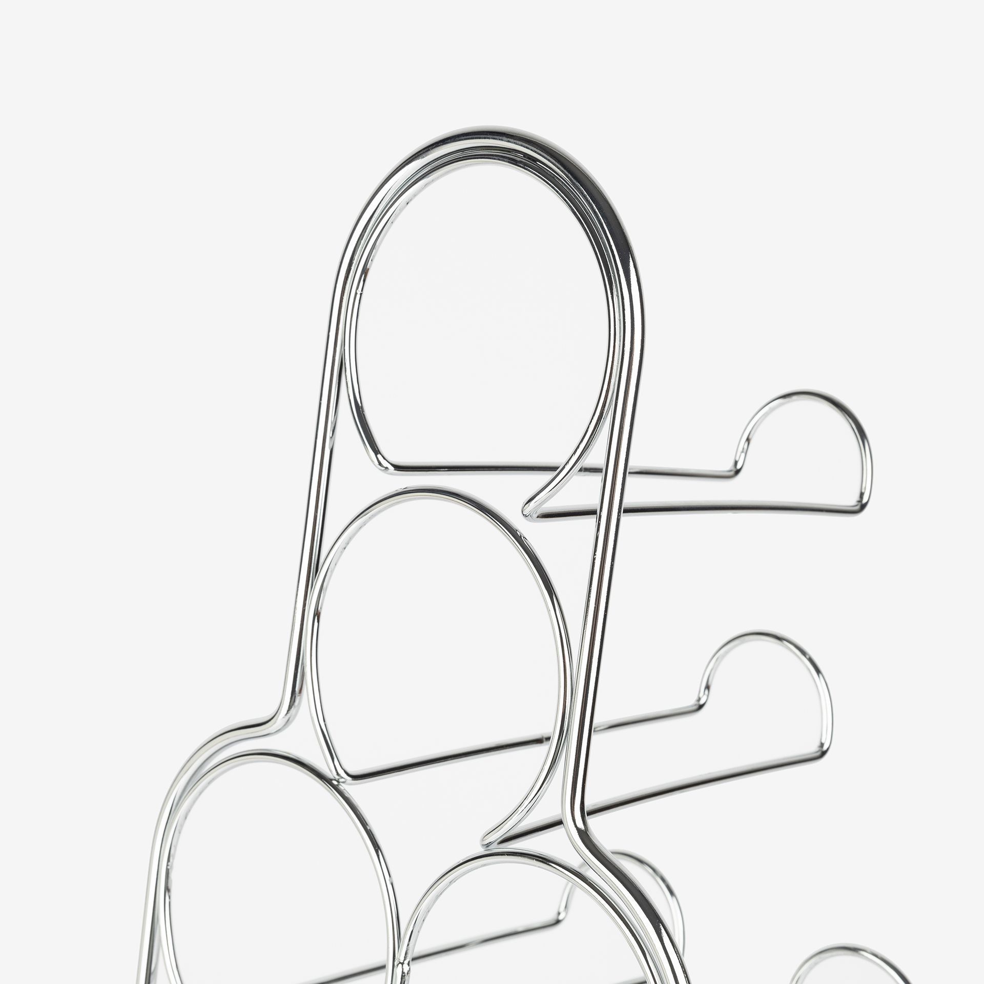 Botellero de metal para 10 botellas 19x19x55cm