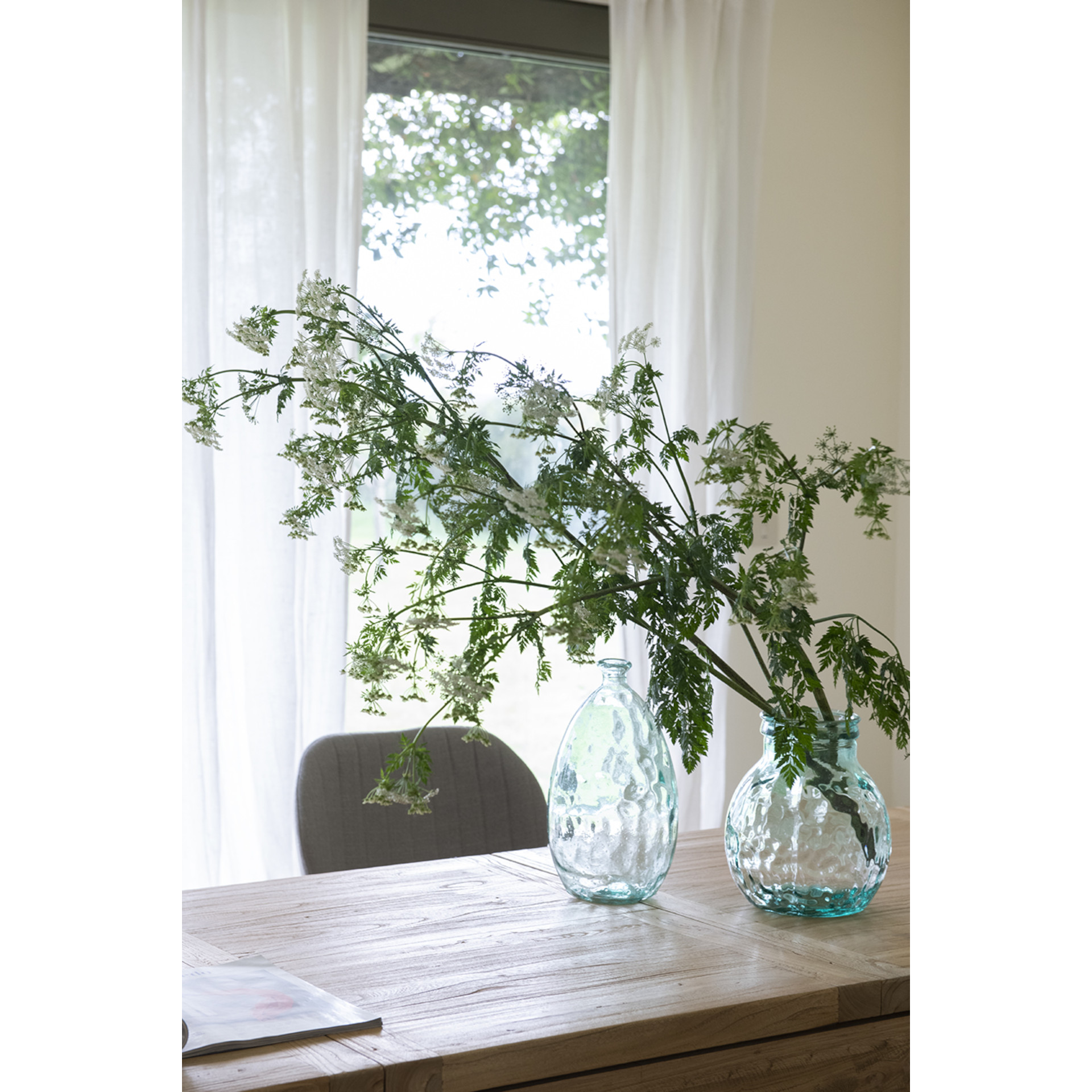 Jarrón de vidrio reciclado Mijas 30cm