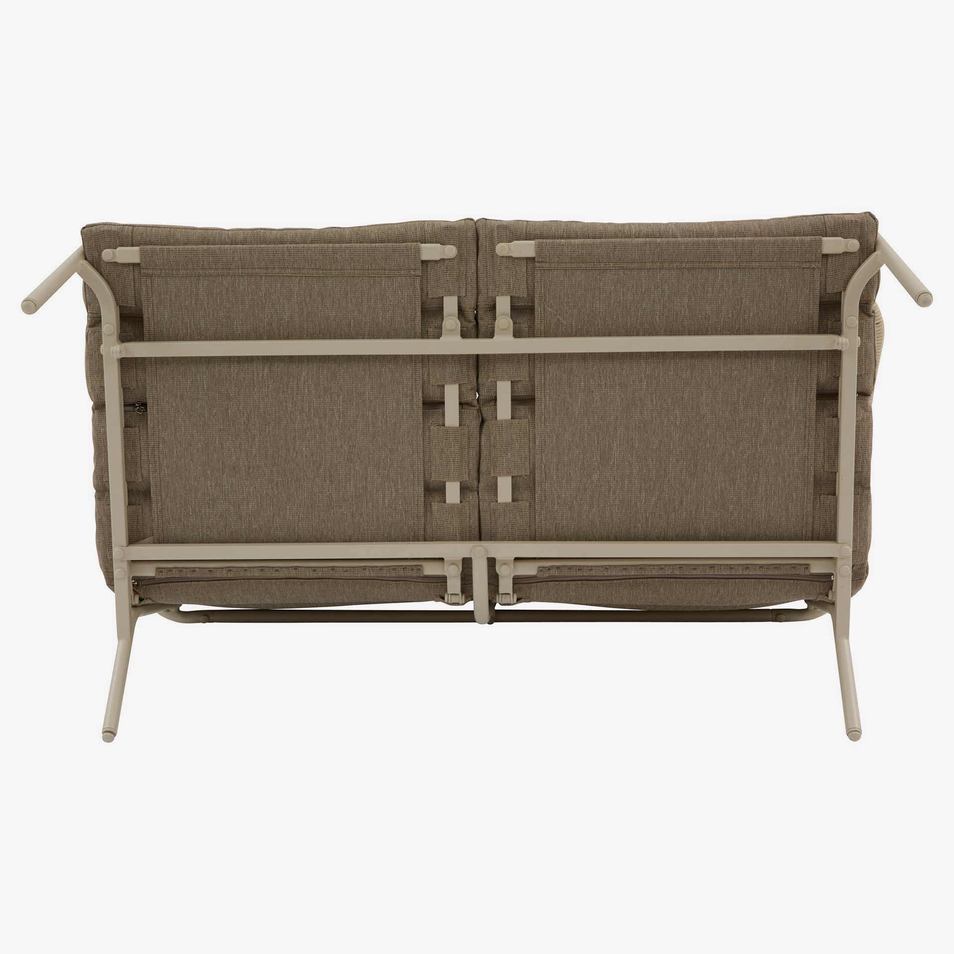 Conjunto de jard&iacute;n para 4 personas de acero crema Solani