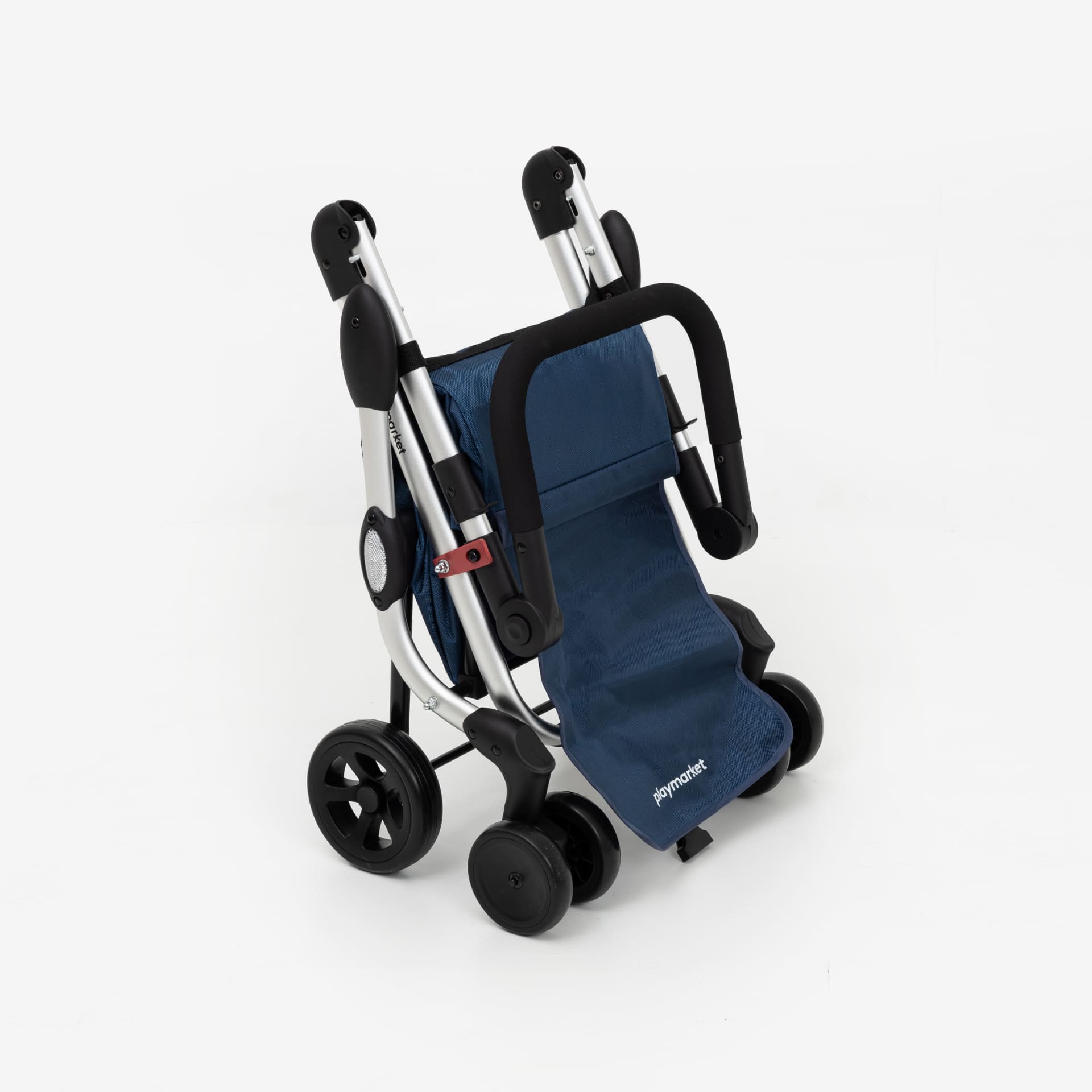 Carro para la compra de 4 ruedas azul Go Up