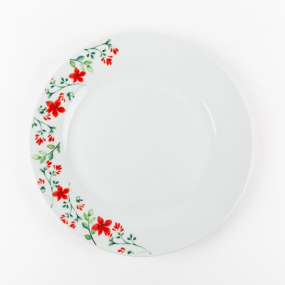 Vajilla 18 piezas porcelana flores