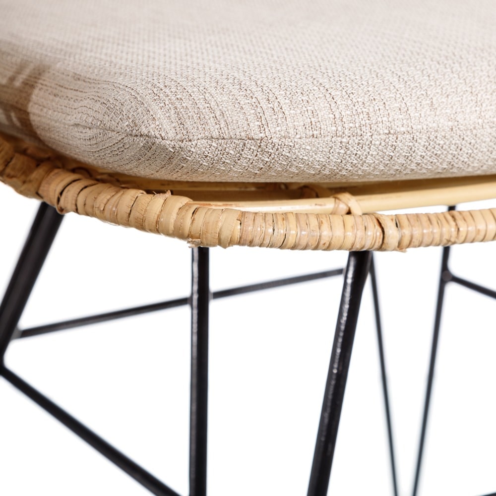 Silla de comedor con cojín 52x66x77cm