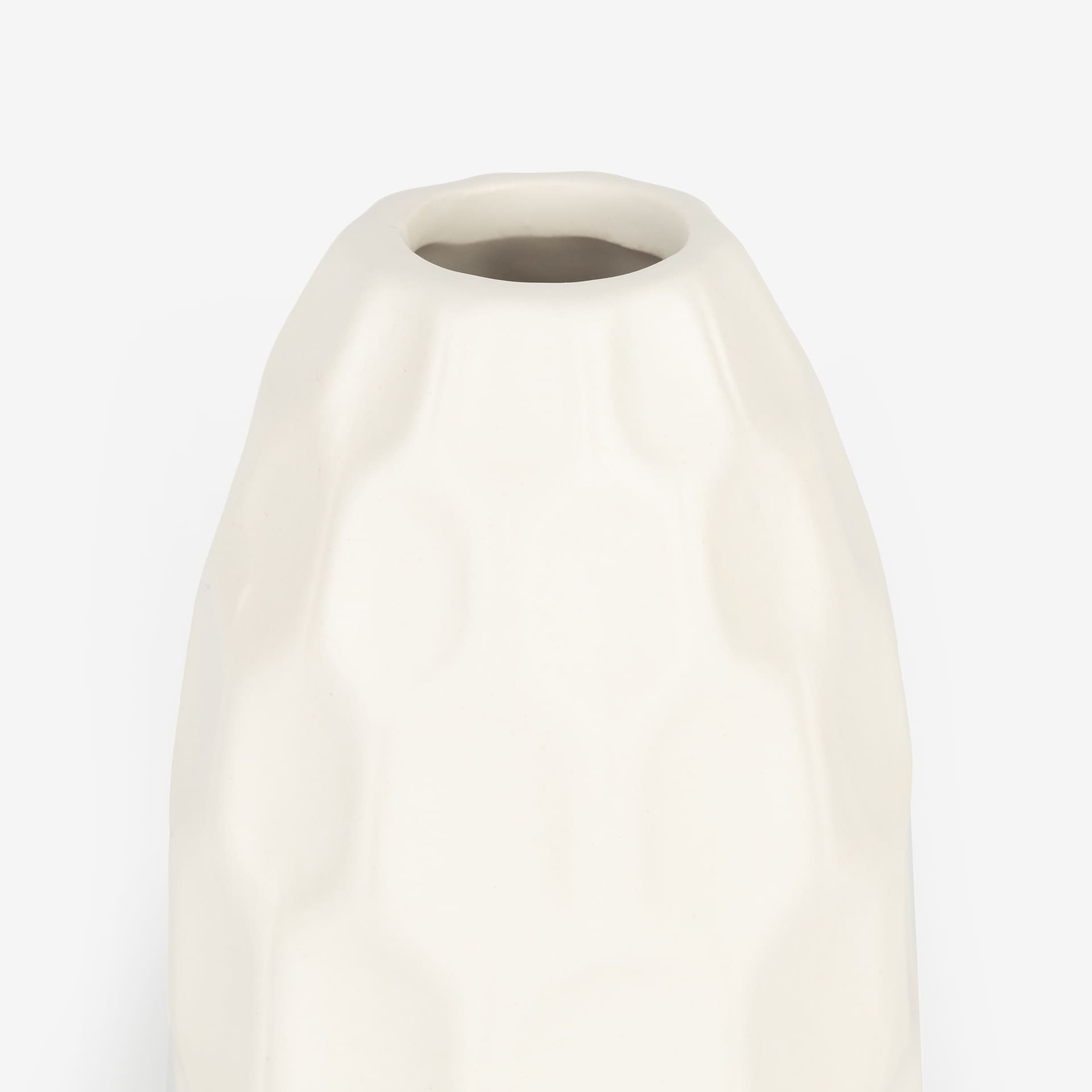 Jarrón de gres blanco Simón Ø9x19cm