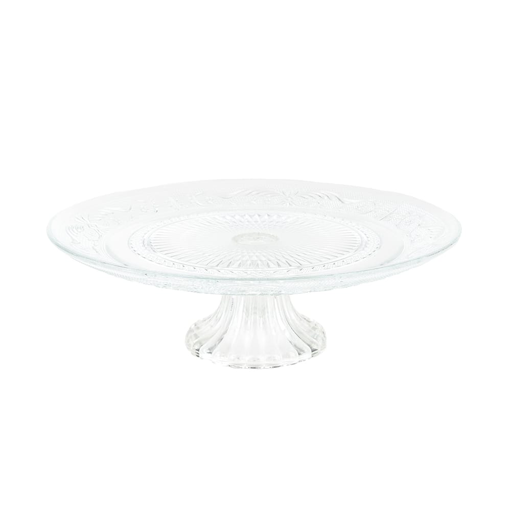 Plato tarta con pie cristal 29cm