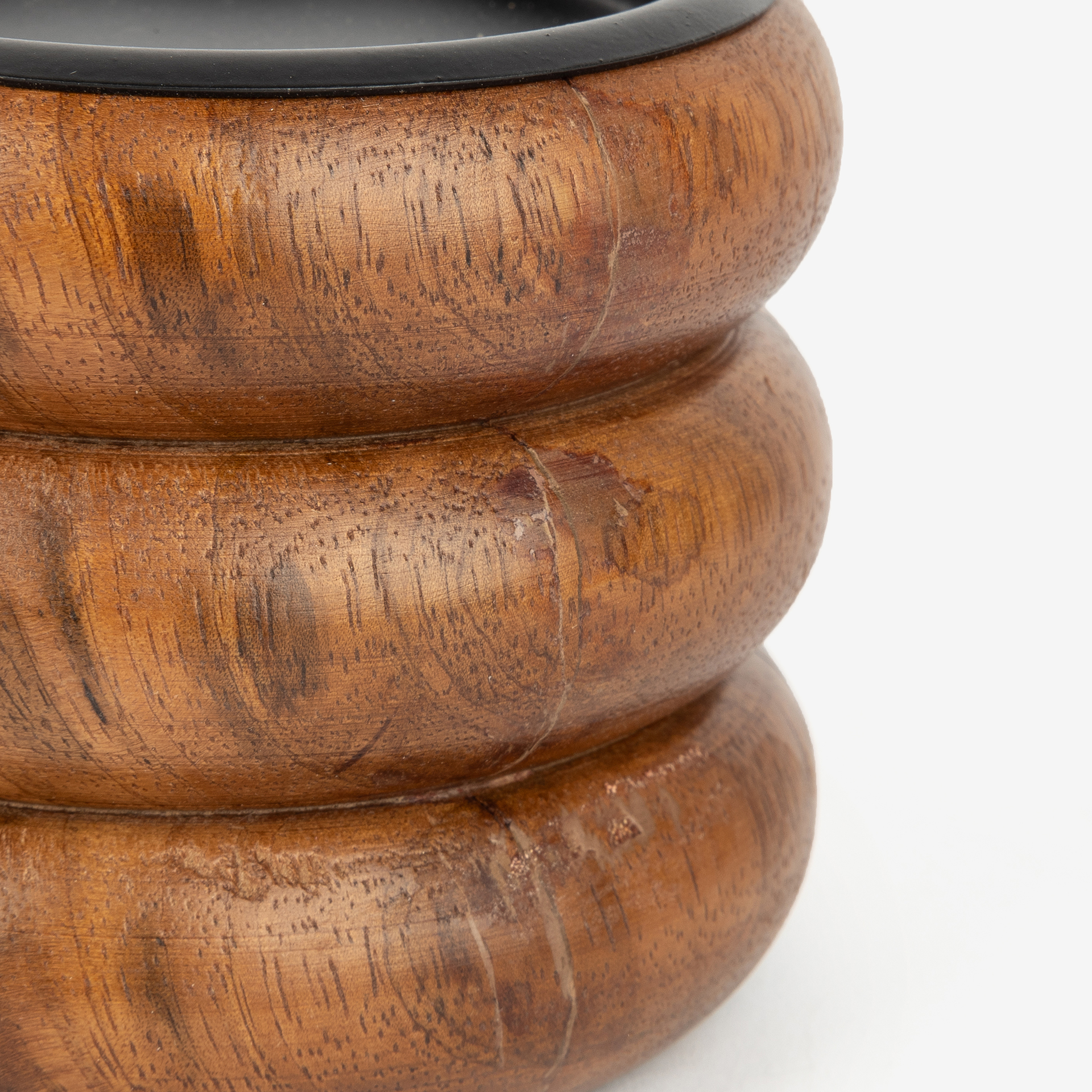 Portavelas de madera Belma 8cm