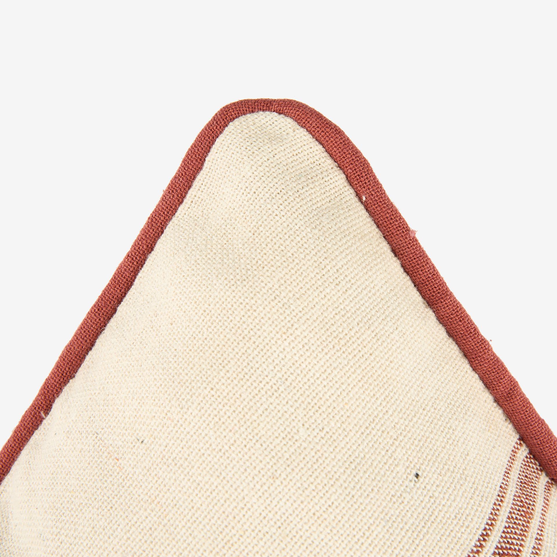 Funda de coj&iacute;n de algod&oacute;n rayas cobre Niza 30x45cm