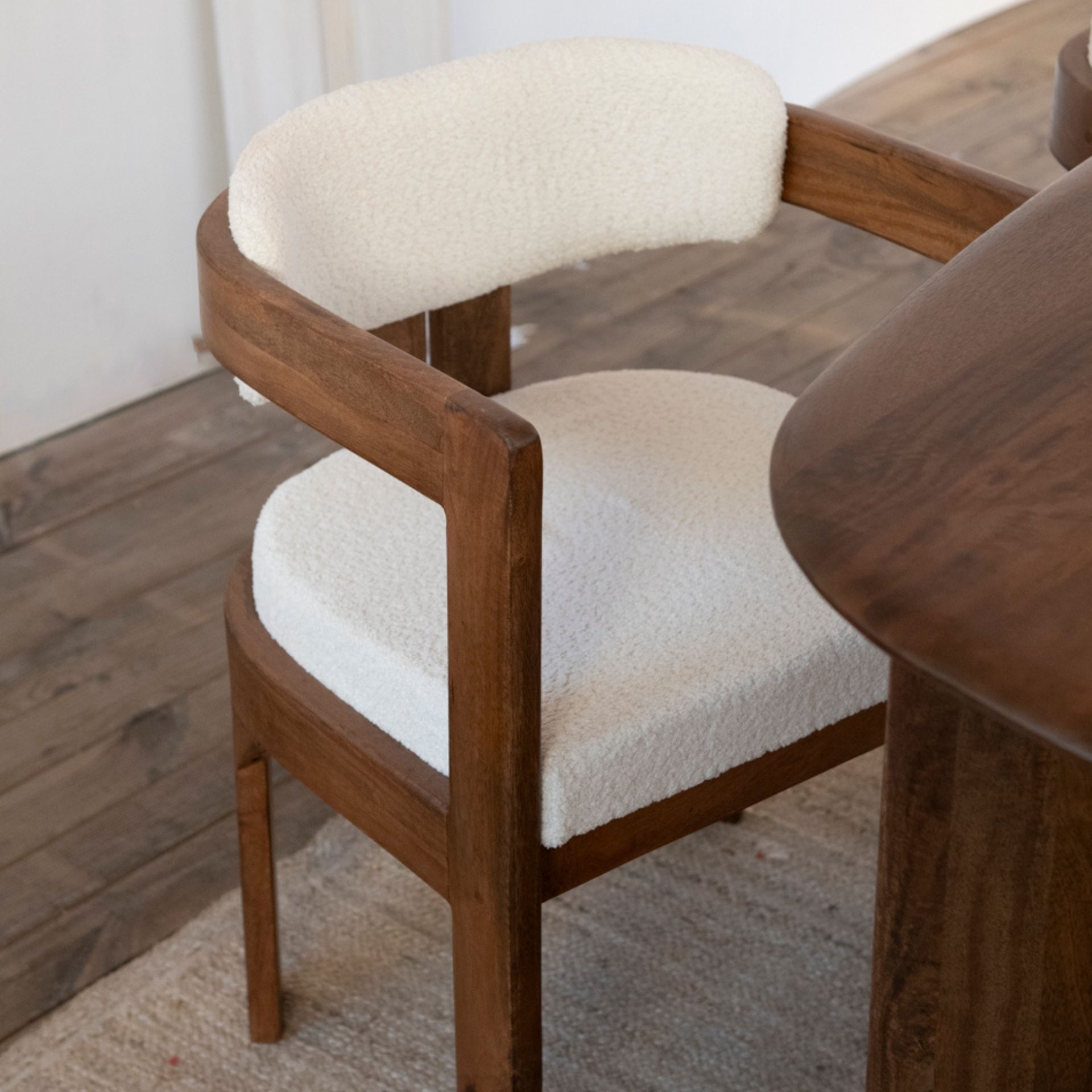 Silla de comedor de madera de mango Brislava 55x55x76cm Clau&Chloe