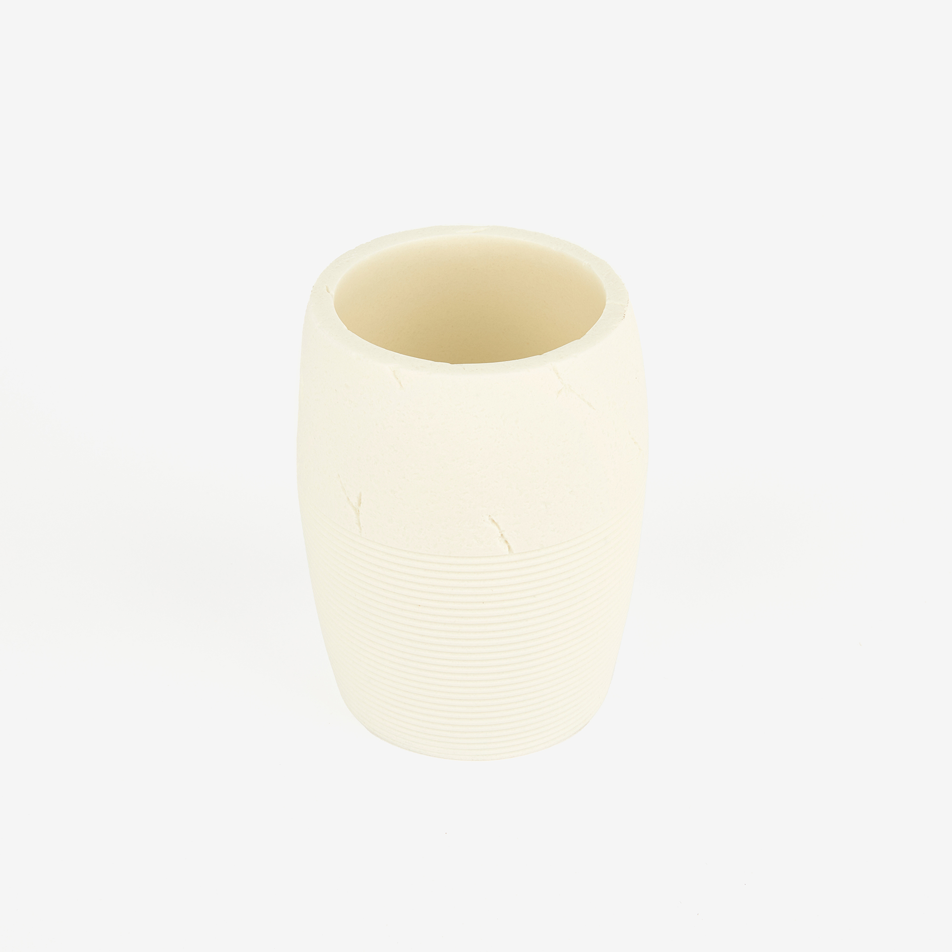 Vaso portacepillos efecto piedra Apolo Ø8x12cm