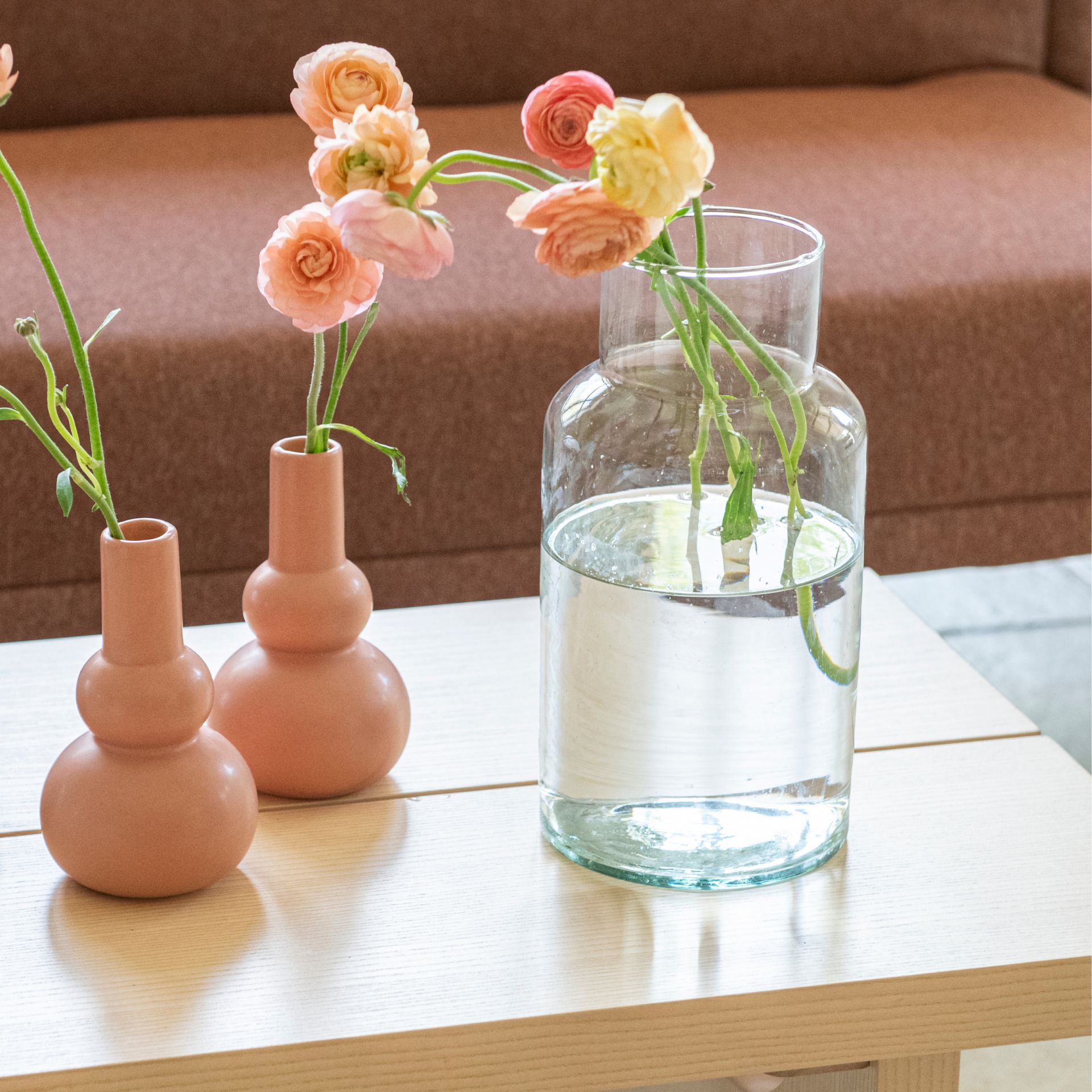 Jarrón de vidrio reciclado Ø15x29cm