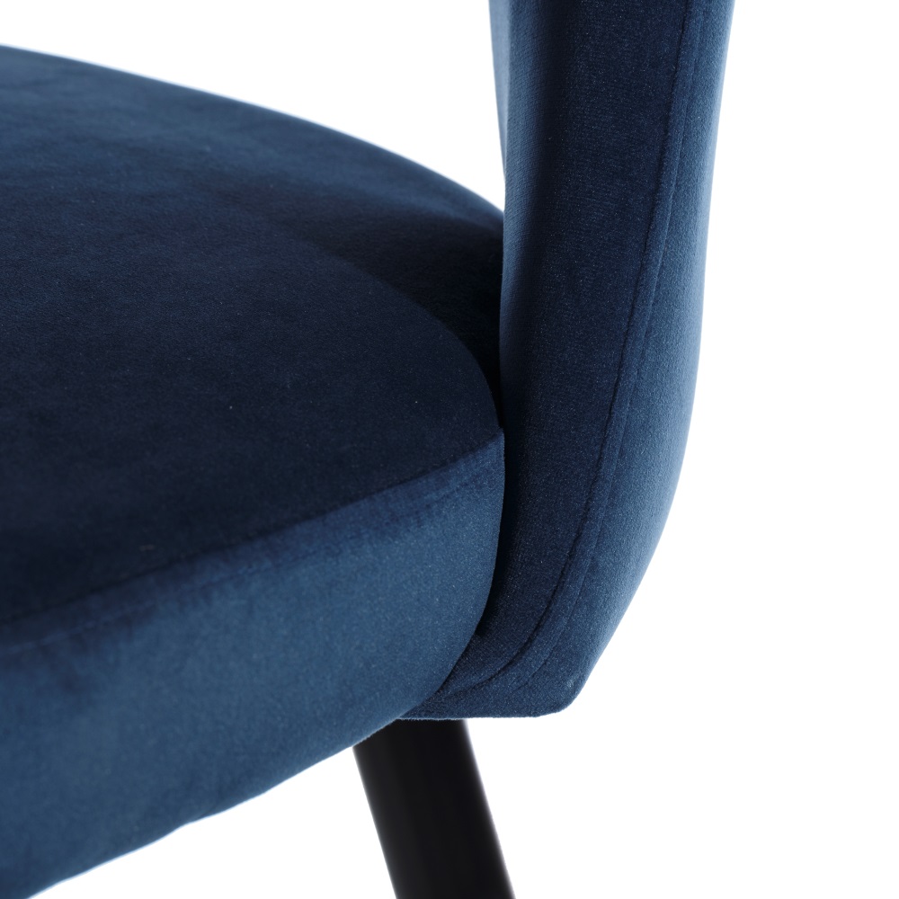 Set de 2 taburetes altos velvet azul Mayah 43x47x105cm