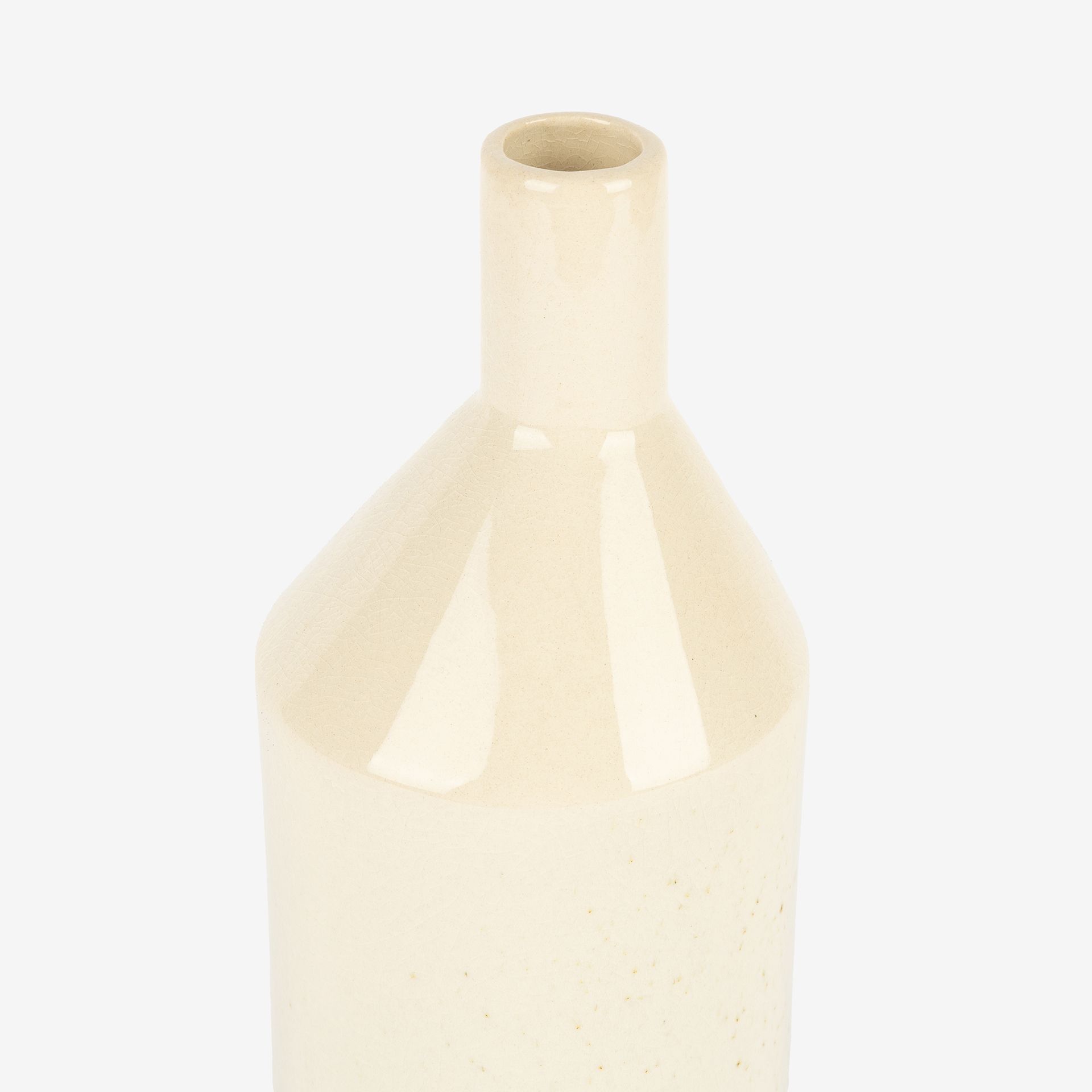 Jarr&oacute;n blanco de cer&aacute;mica Bottle 26cm