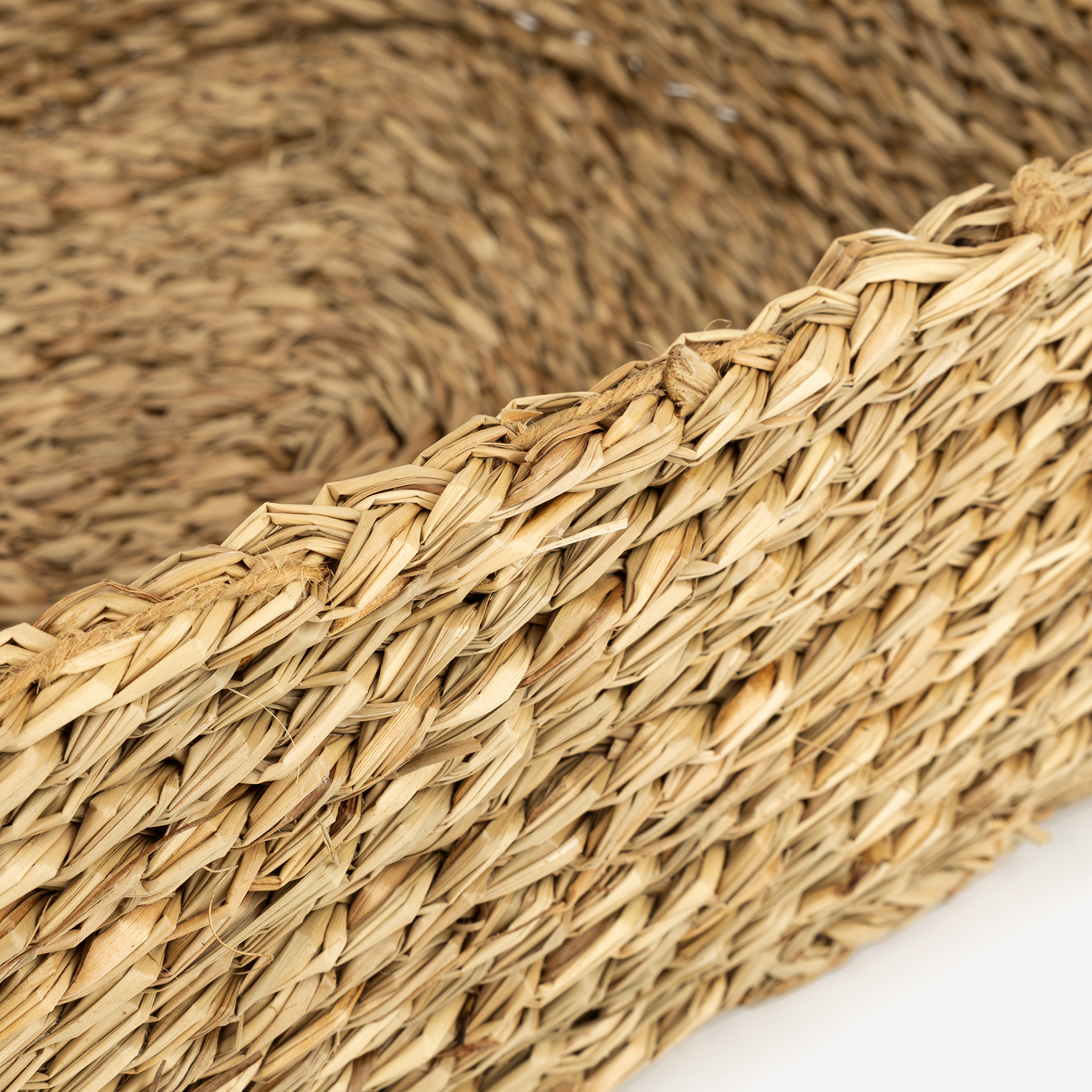 Cesta de fibra natural con asas Pilon 39x30x13cm