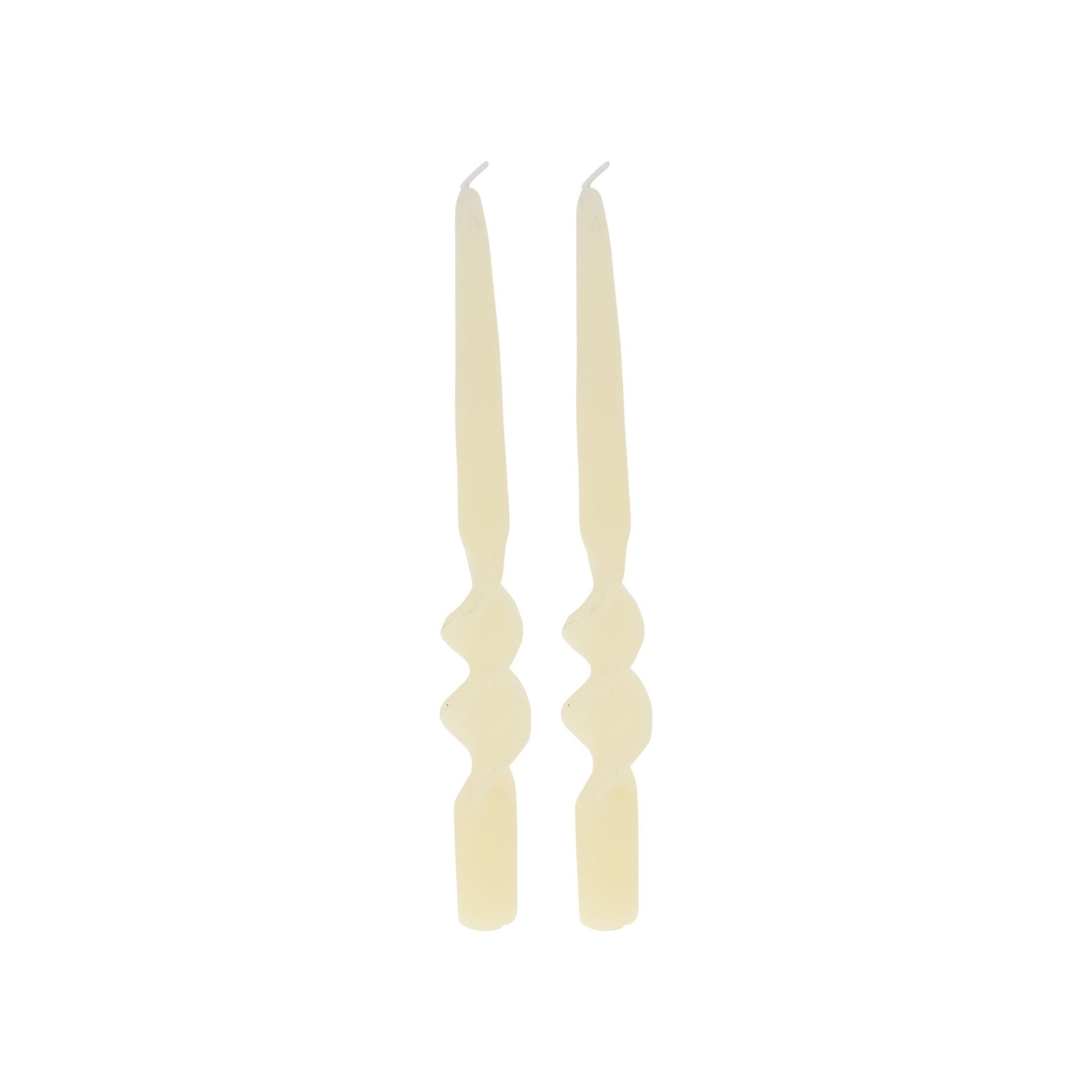 Set de 2 velas candelabro blanco 26cm