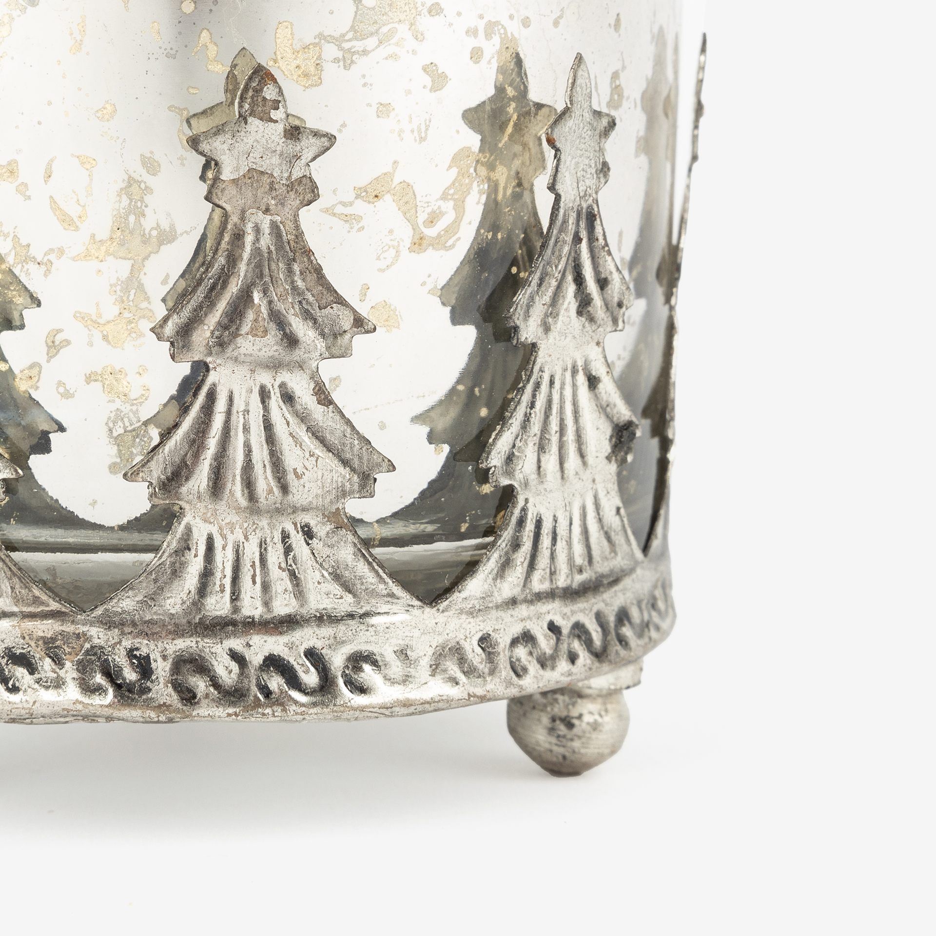 Portavelas de cristal Mercurio &Oslash;8x10cm