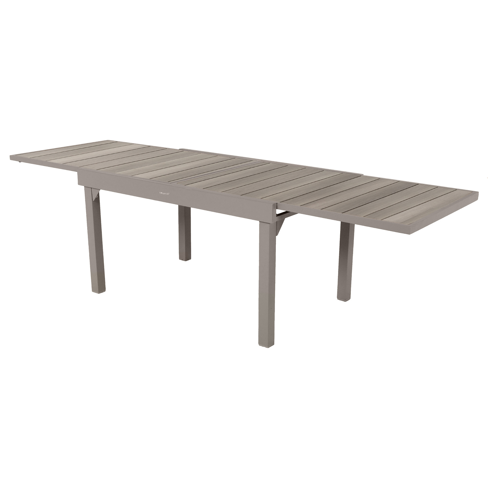 Mesa extensible gris de aluminio Palma 140/270x90cm