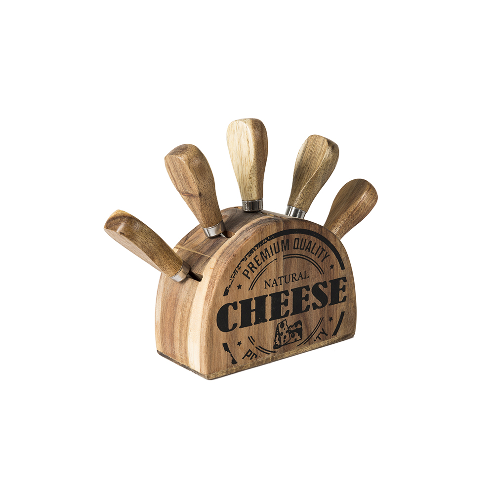 Set de 5 cuchillos para queso con soporte Le Fromage
