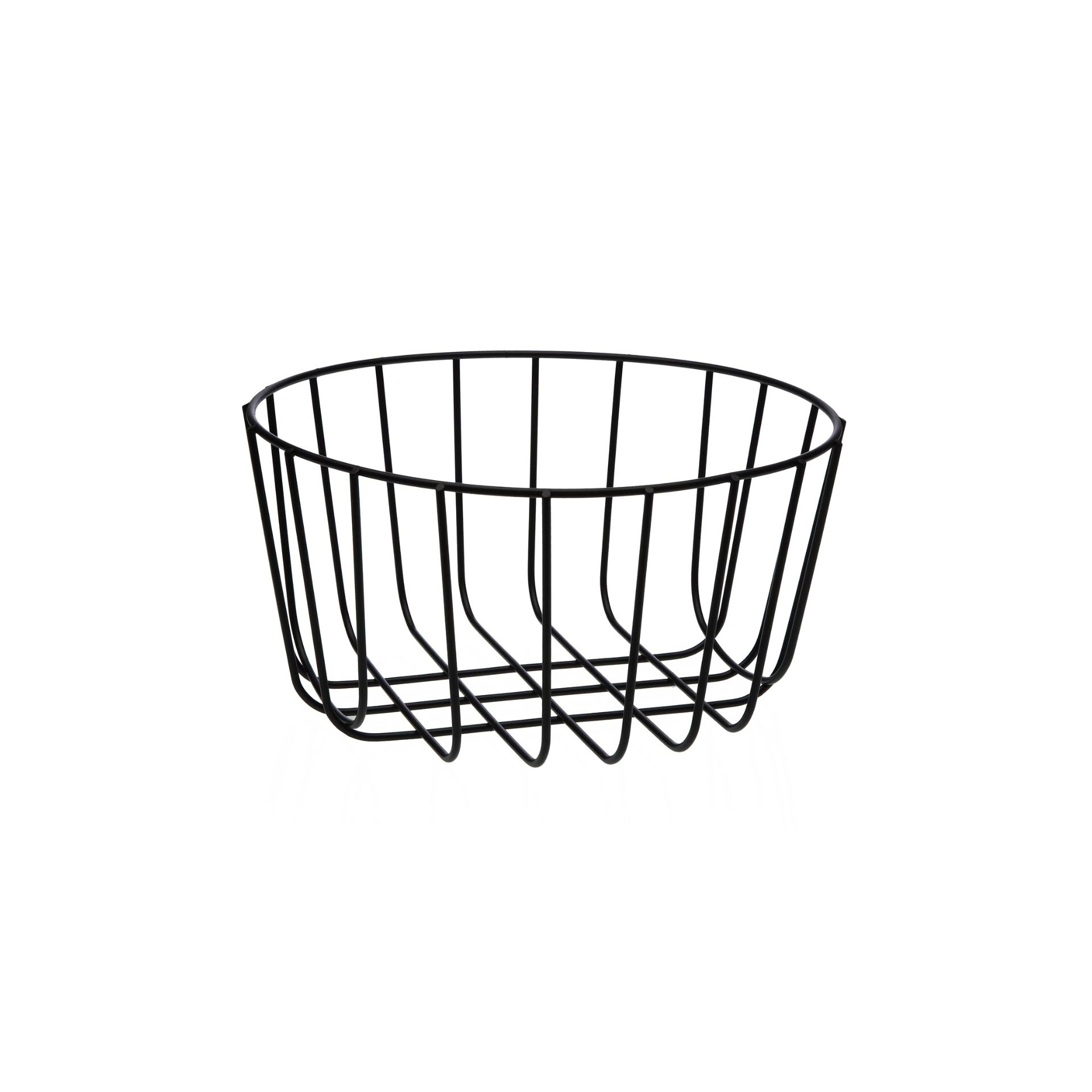 Frutero de metal negro Ø26x13cm