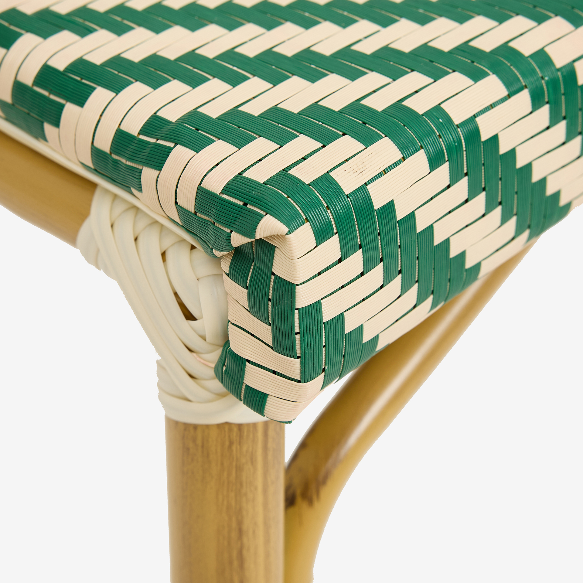 Silla de jardín bistro de textilene verde Sena 58x61x82cm