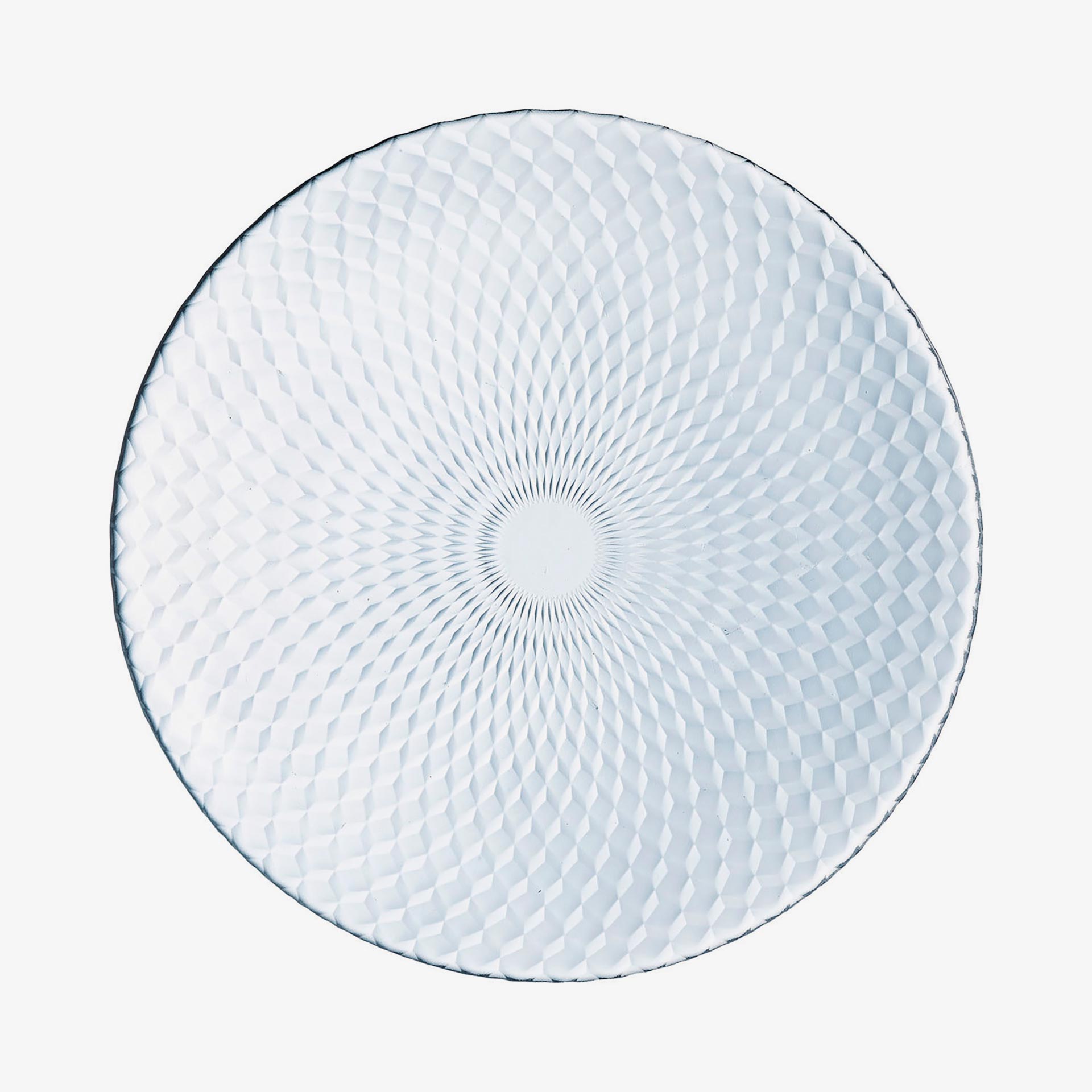 Plato llano transparente de vidrio Destello &Oslash;25cm