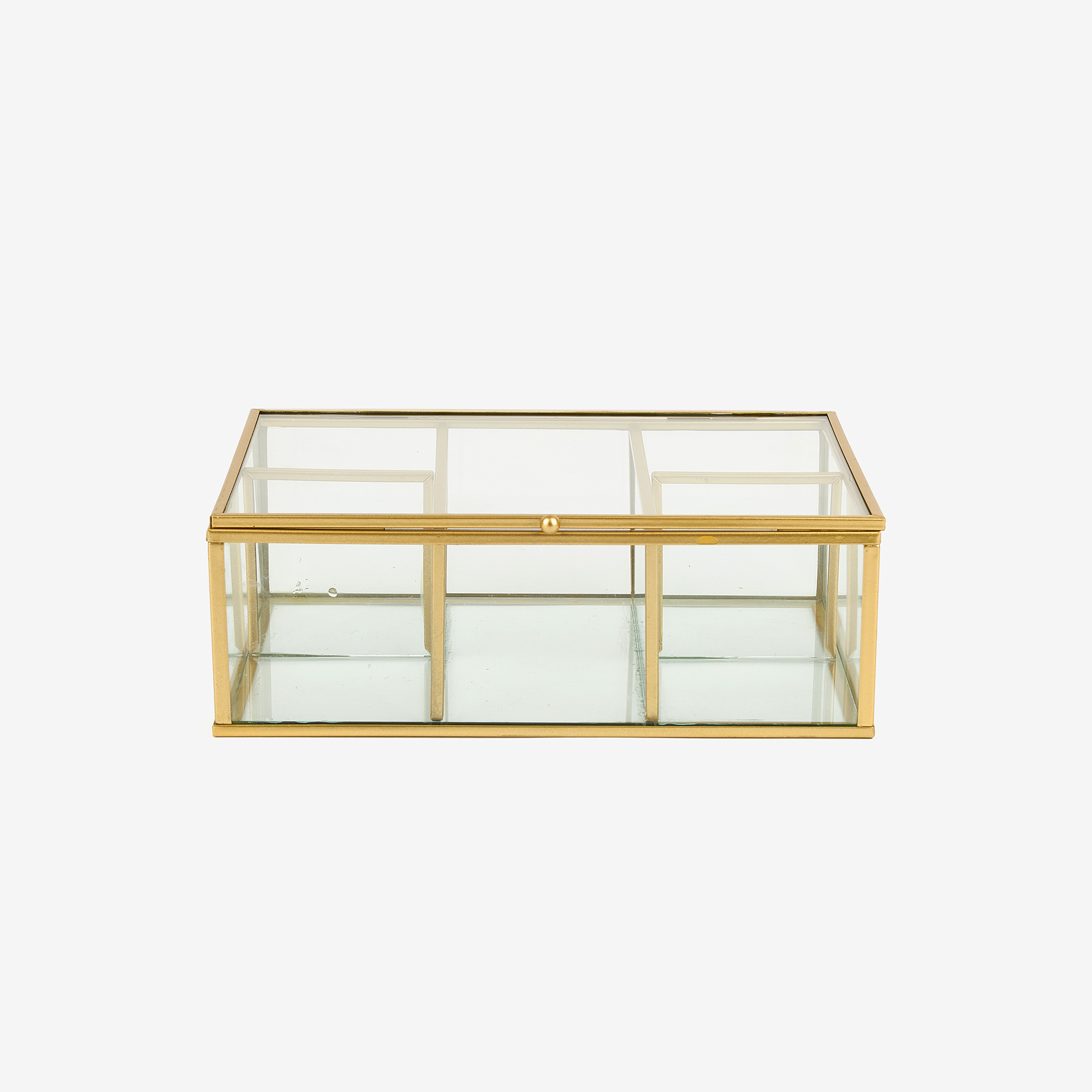 Joyero de cristal Gold 20x14x7cm