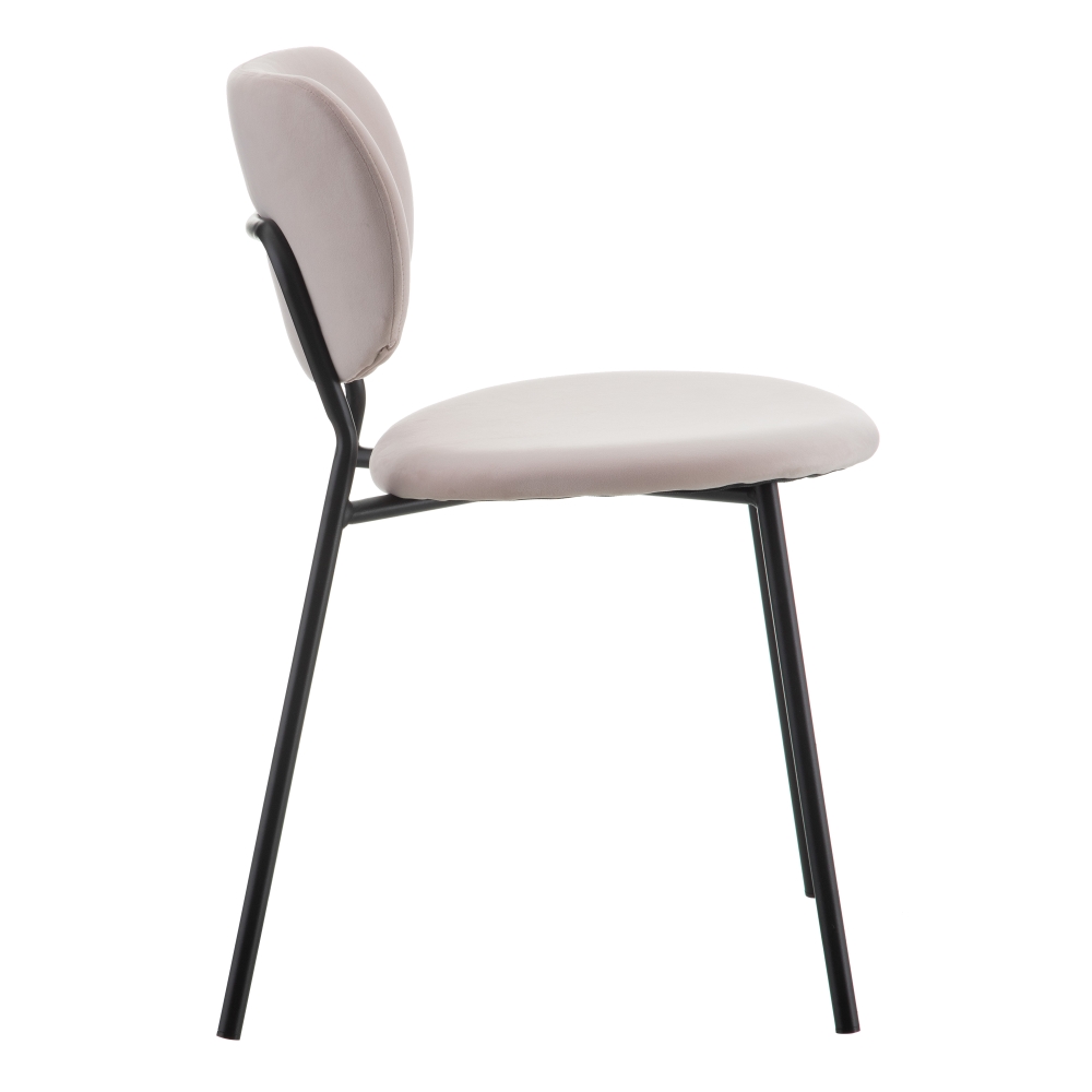 Set de 2 sillas de comedor velvet rosa Miranda 46x49x75cm