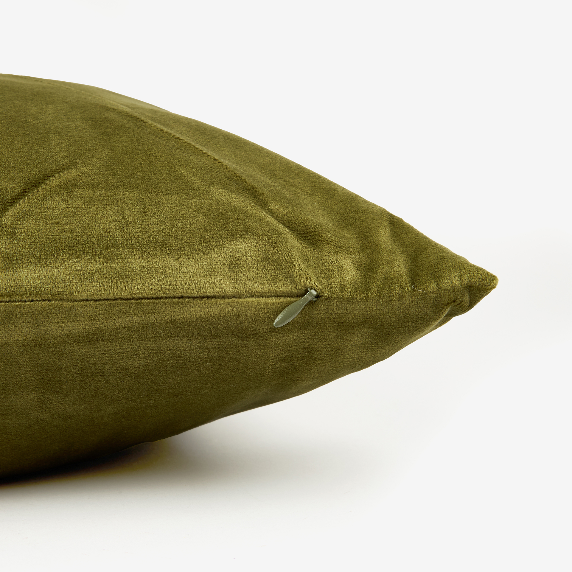 Funda de coj&iacute;n velvet verde 30x45cm