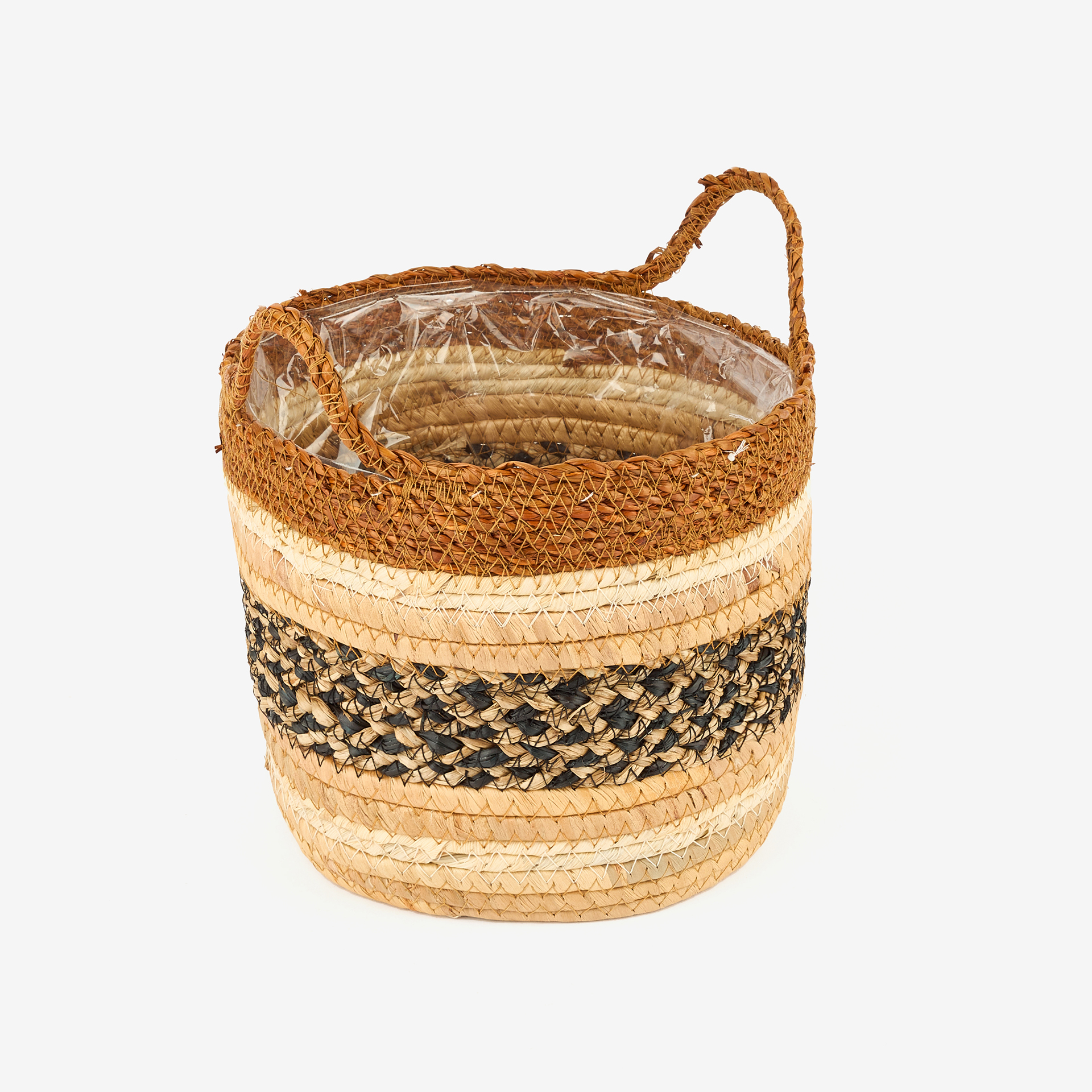 Cesta con asas de fibras naturales Evel &Oslash;25x25cm