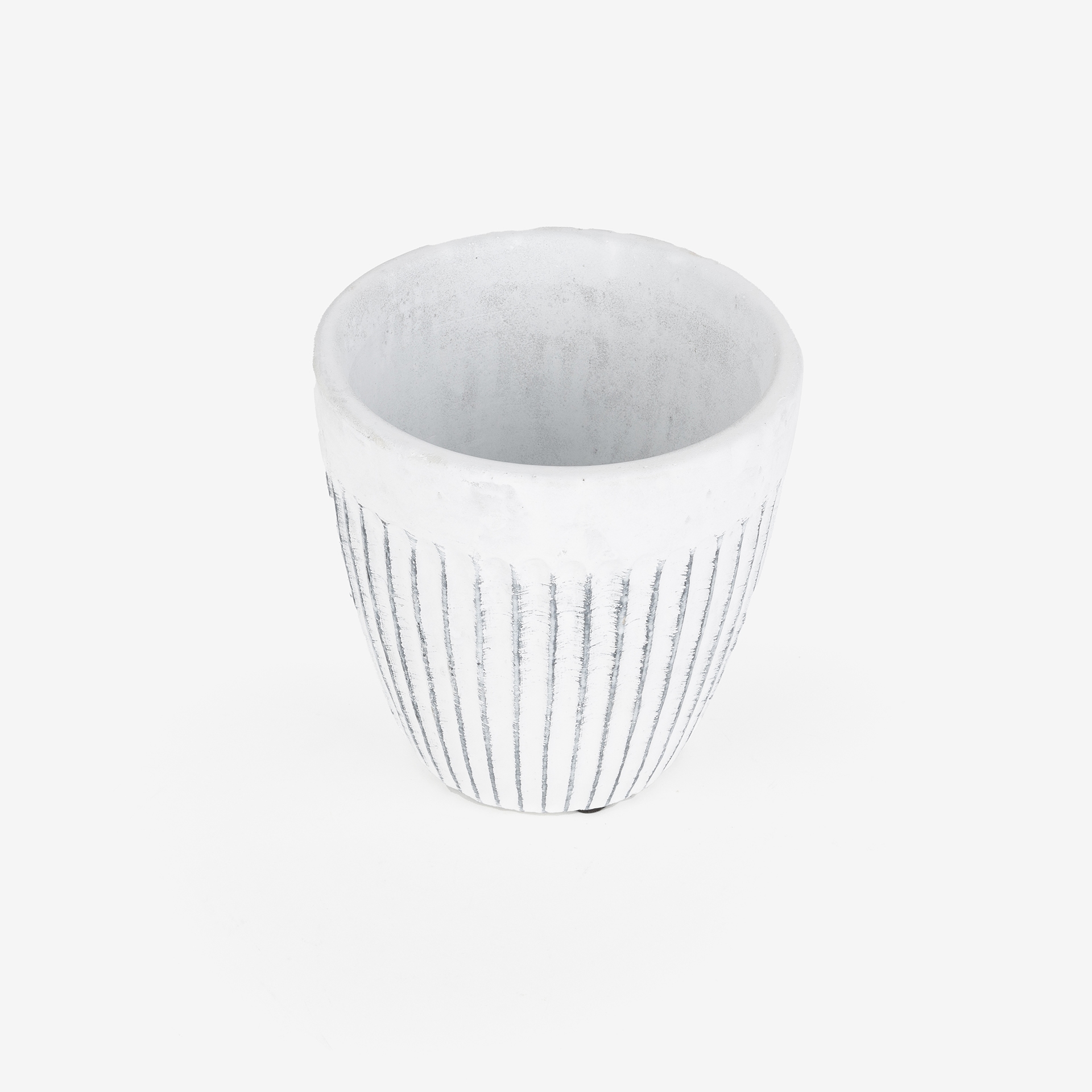 Macetero de cer&aacute;mica blanca Siros &Oslash;12x12cm