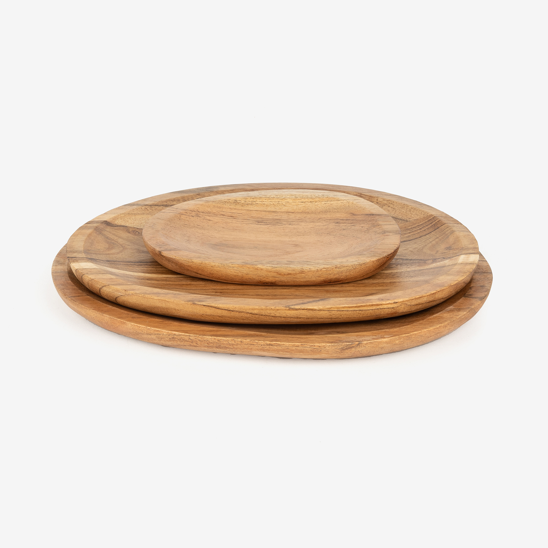 Centro de mesa de madera de acacia Simal 25x20cm