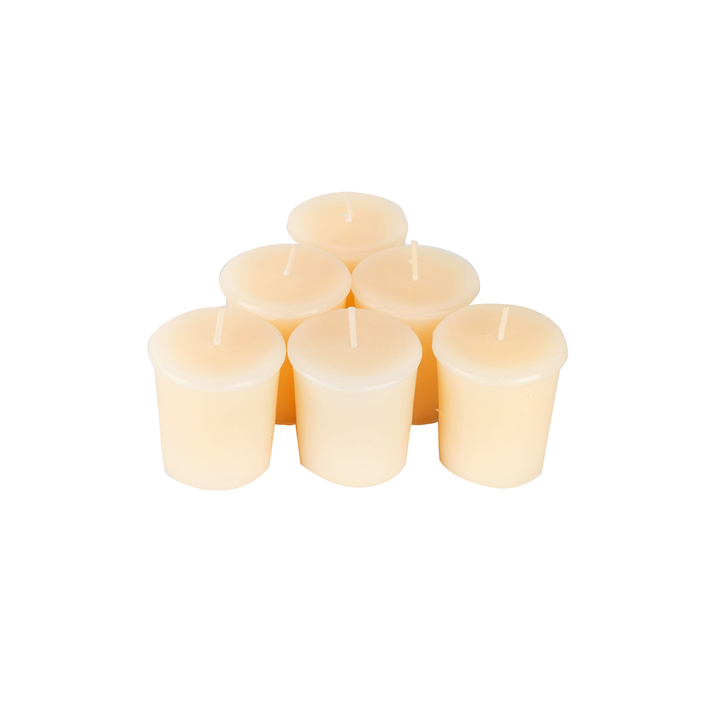 Set de 6 velas Votive crema