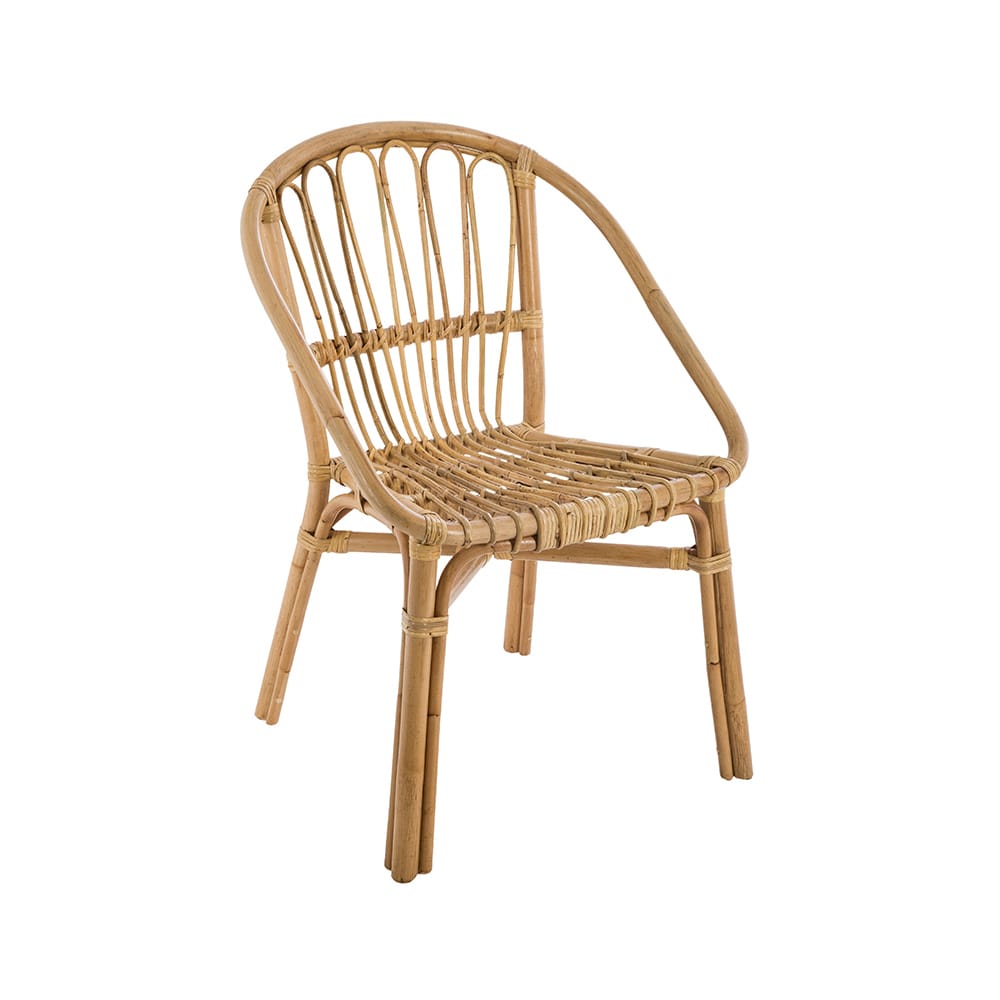 Silla de comedor de ratán natural Dream 56x56x80cm