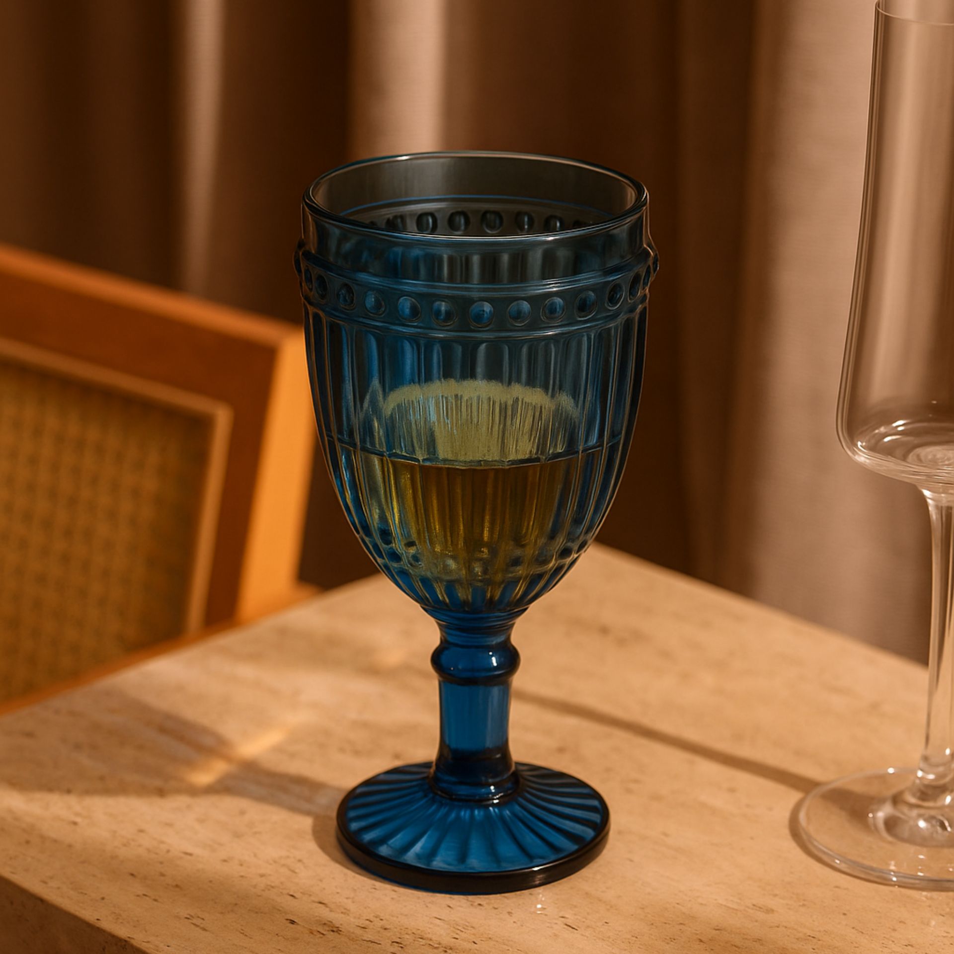 Copa cristal azul Dorico 31cl