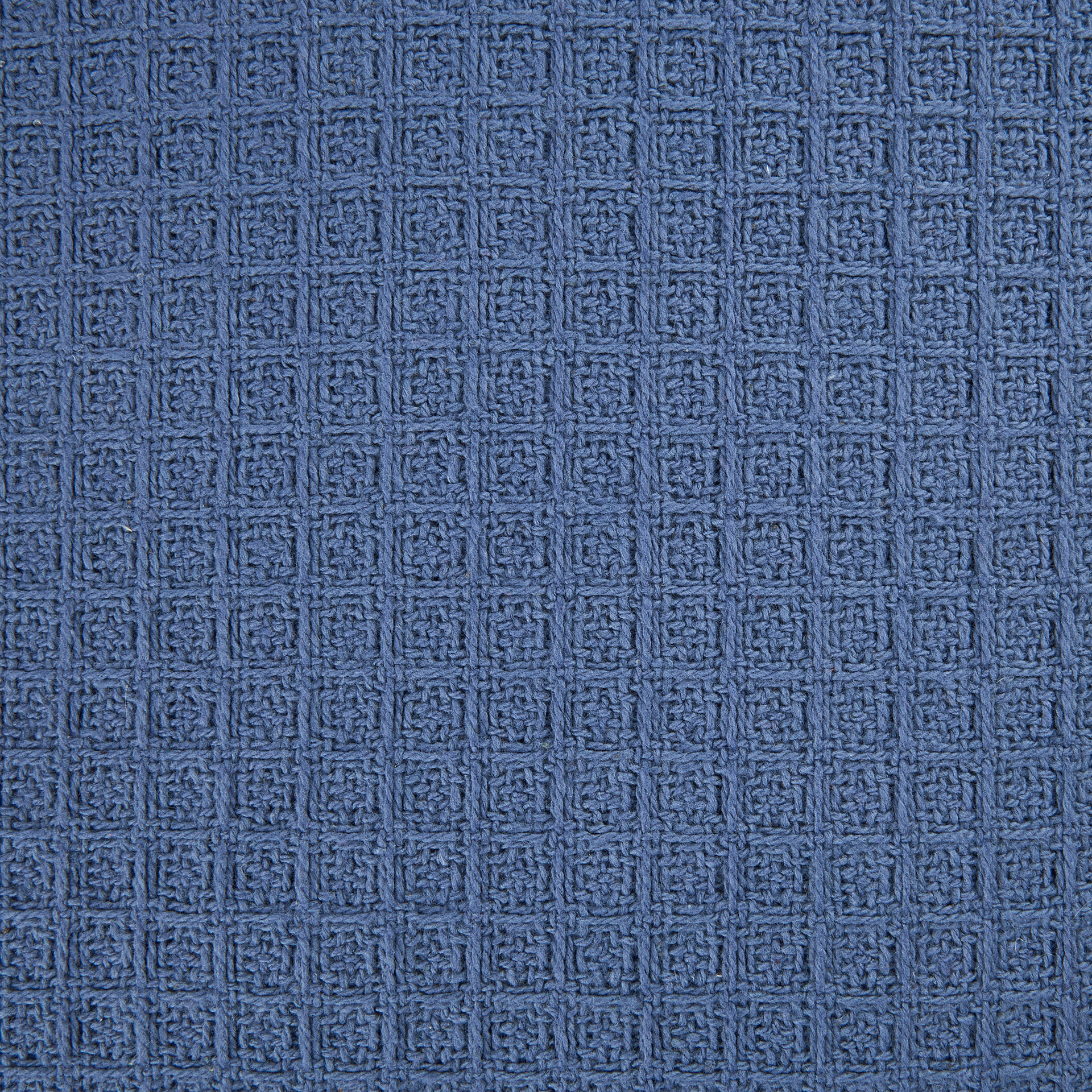 Funda de coj&iacute;n de algod&oacute;n azul Waffle 30x45cm