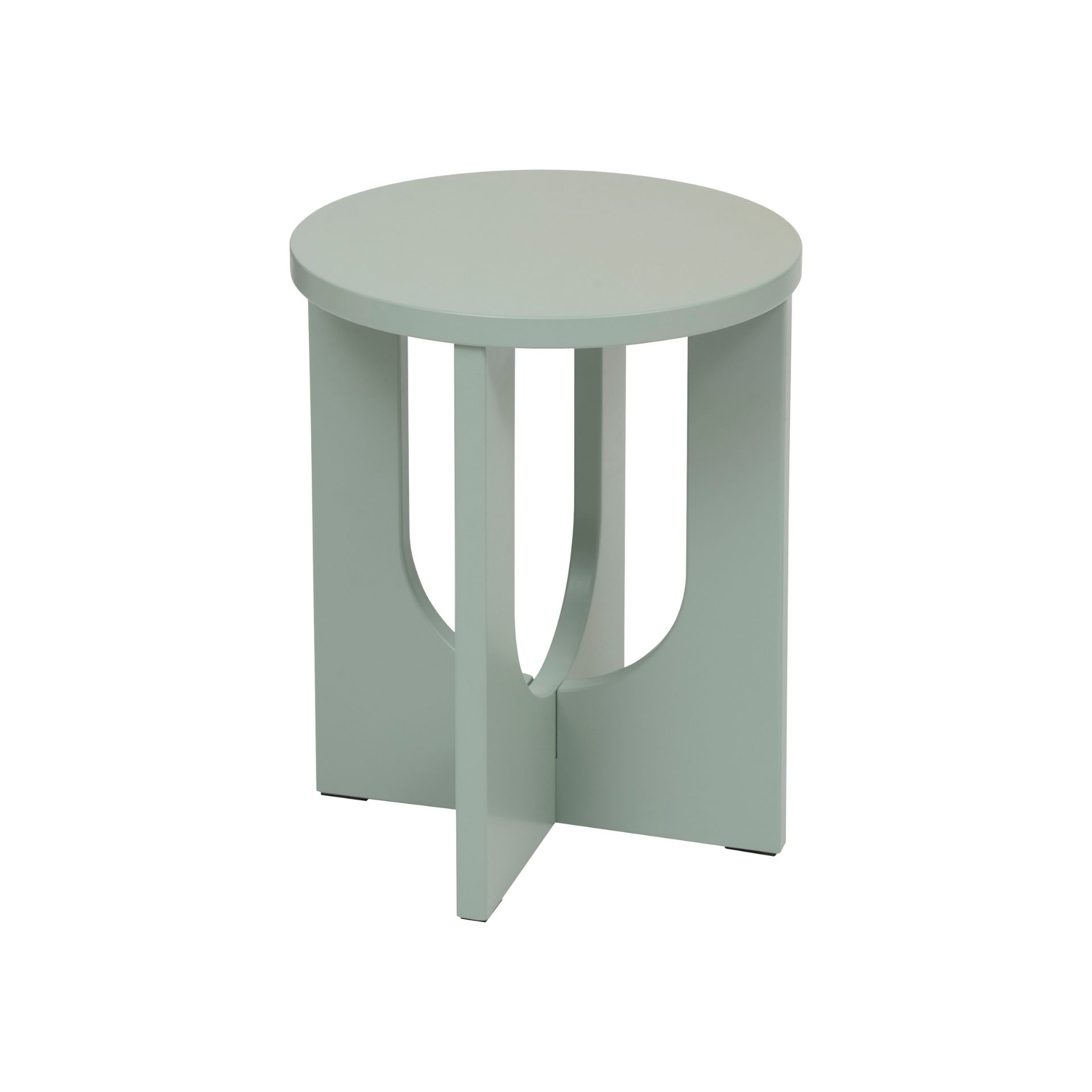 Mesa auxiliar de madera DM verde Camelia &Oslash;40x51cm