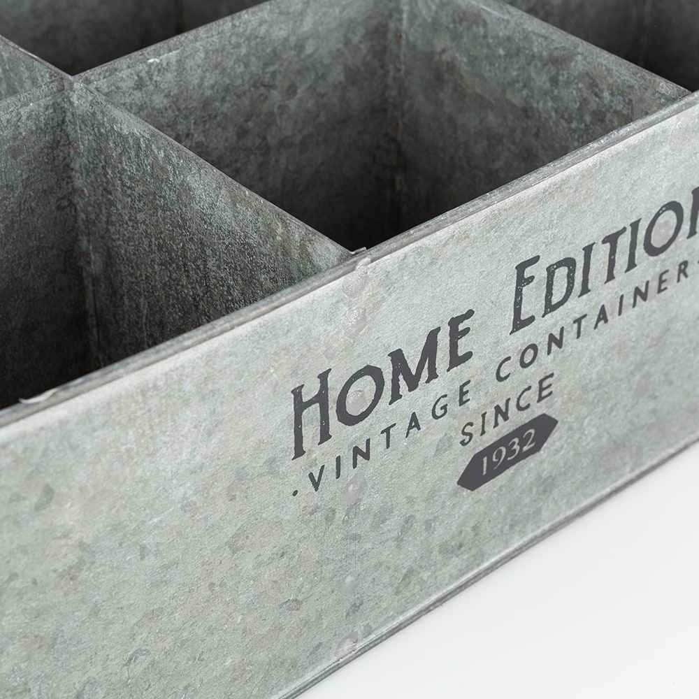 Portamacetas de metal vintage 6 compartimentos